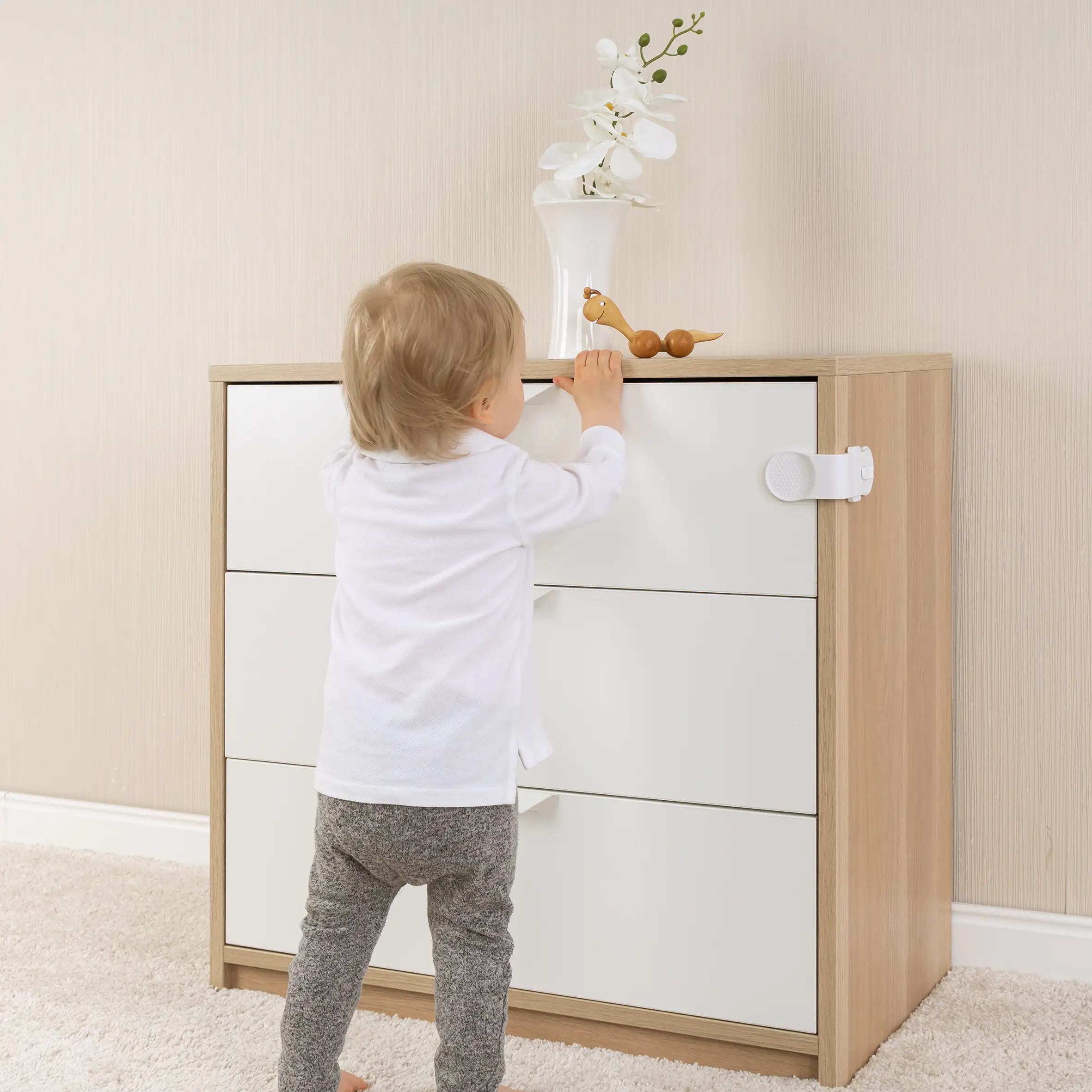 Reer Schrank- und Schubladensicherung extern weiß, 1 Stück