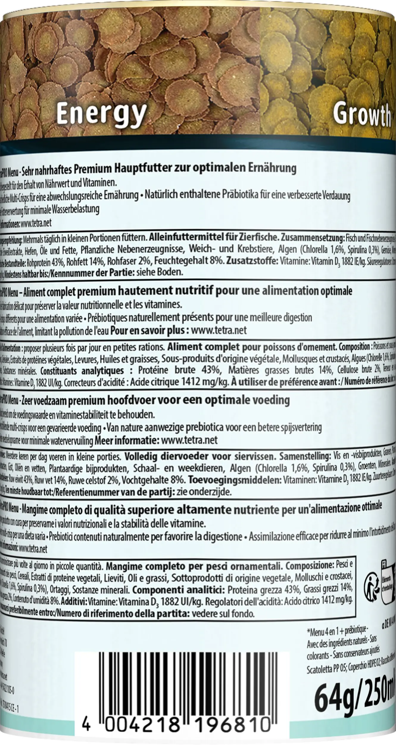 Tetra Pro Menu 250 ml