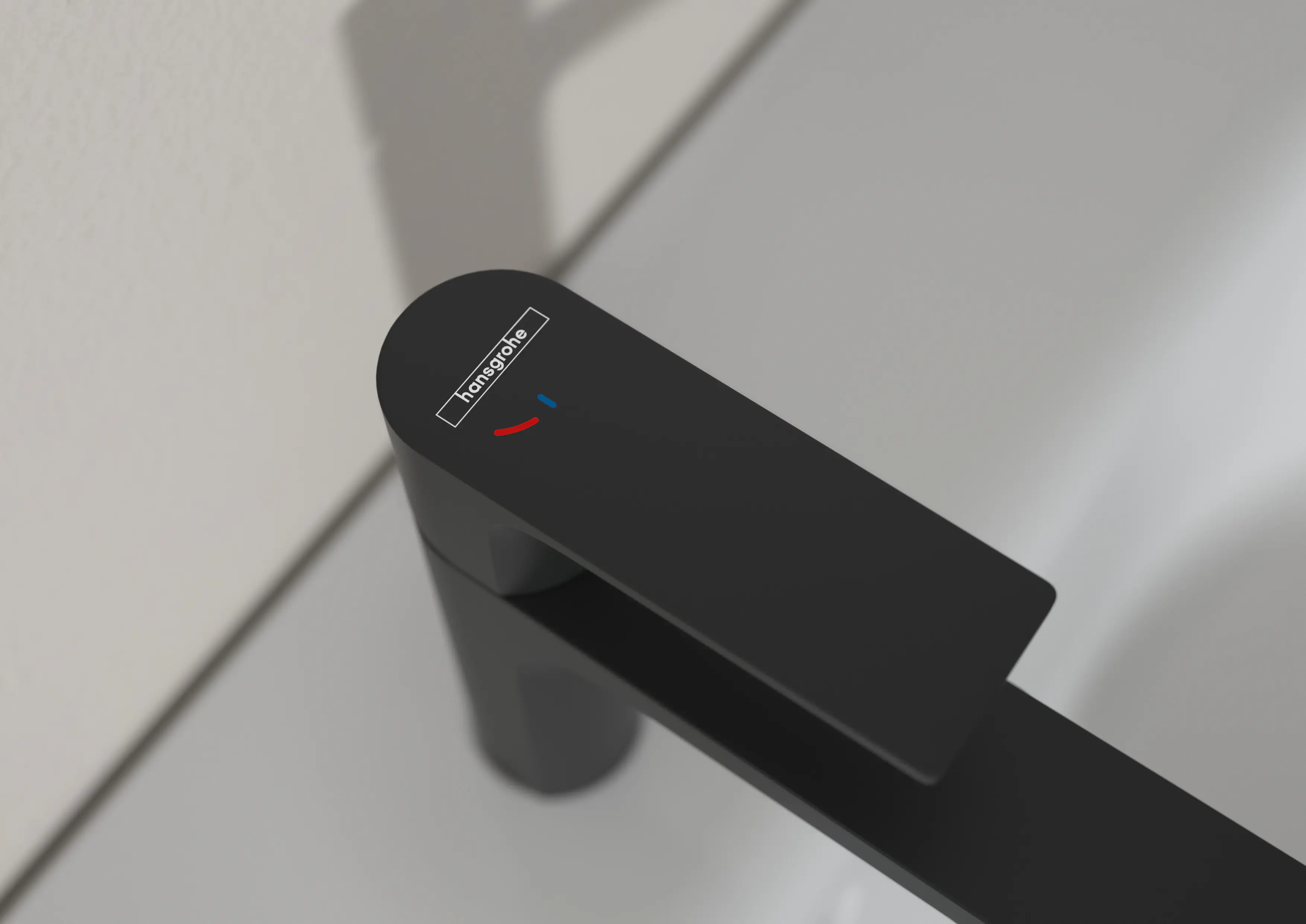 Hansgrohe Waschtischarmatur Rebris S 110 CoolStart EcoSmart+ mattschwarz