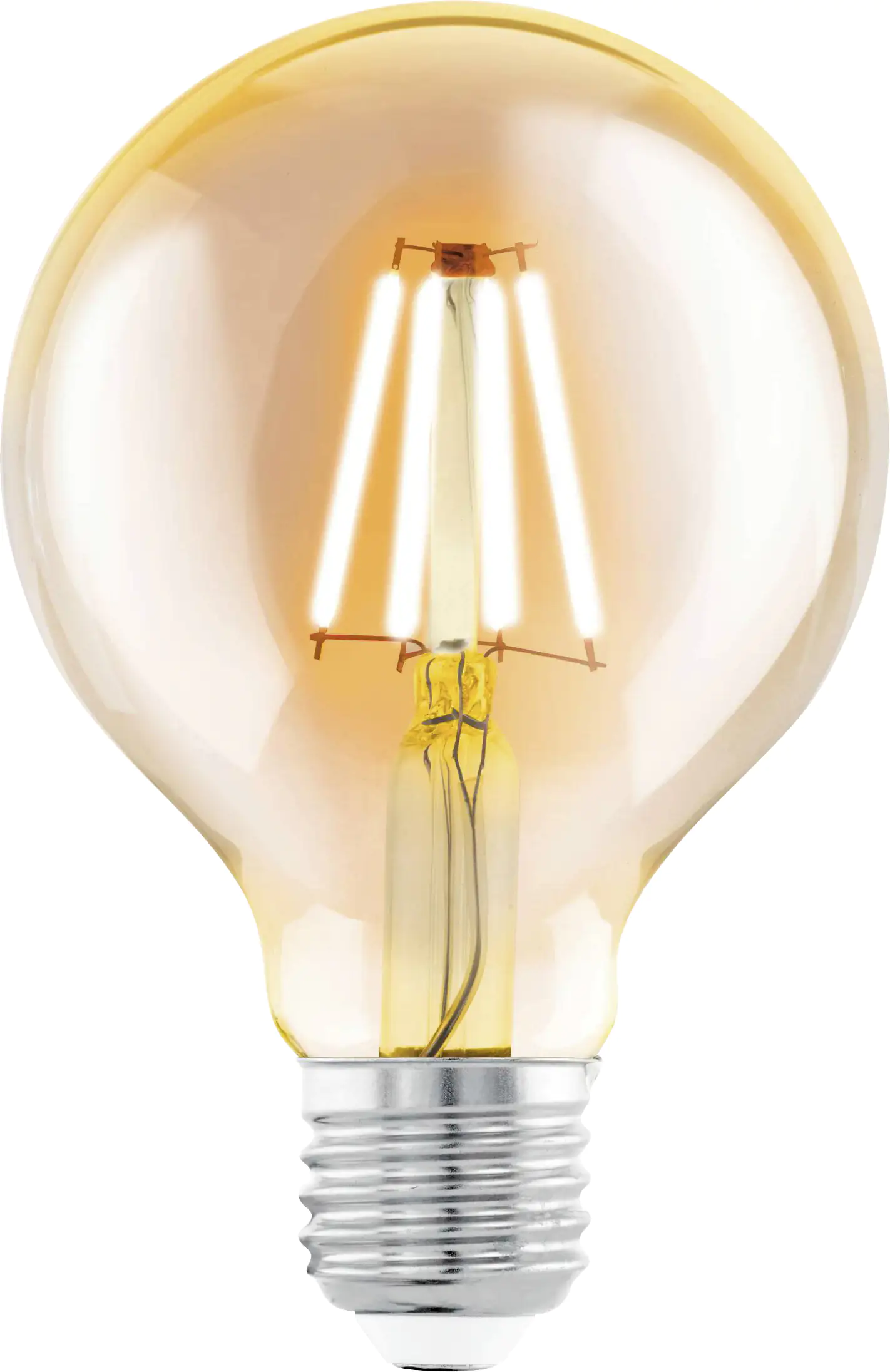 Eglo LED Leuchtmittel G80 E27 Globeform 4 W warmweiß amber