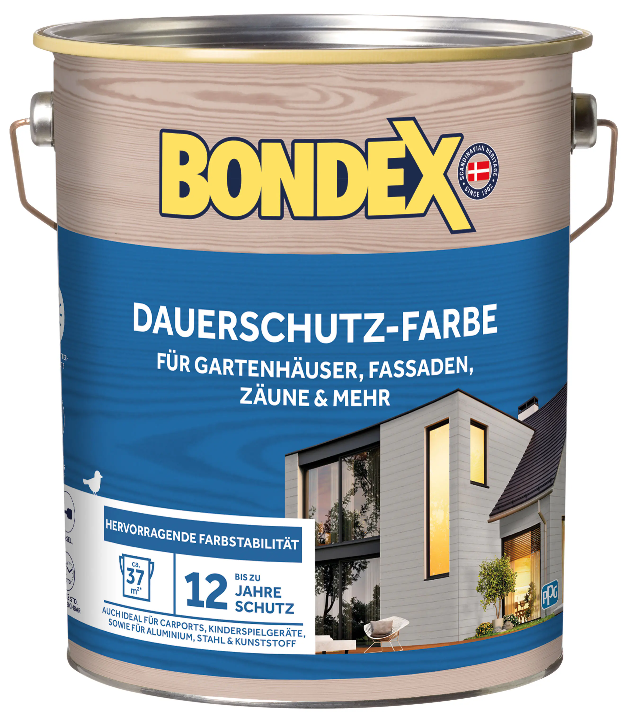 Bondex Dauerschutz-Holzfarbe 4 L anthrazit