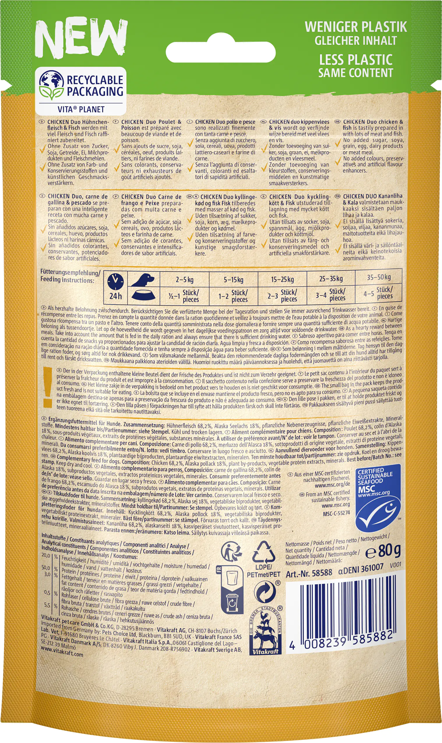 Vitakraft CHICKEN Duo® Hühnchen & Fisch MSC 80 g