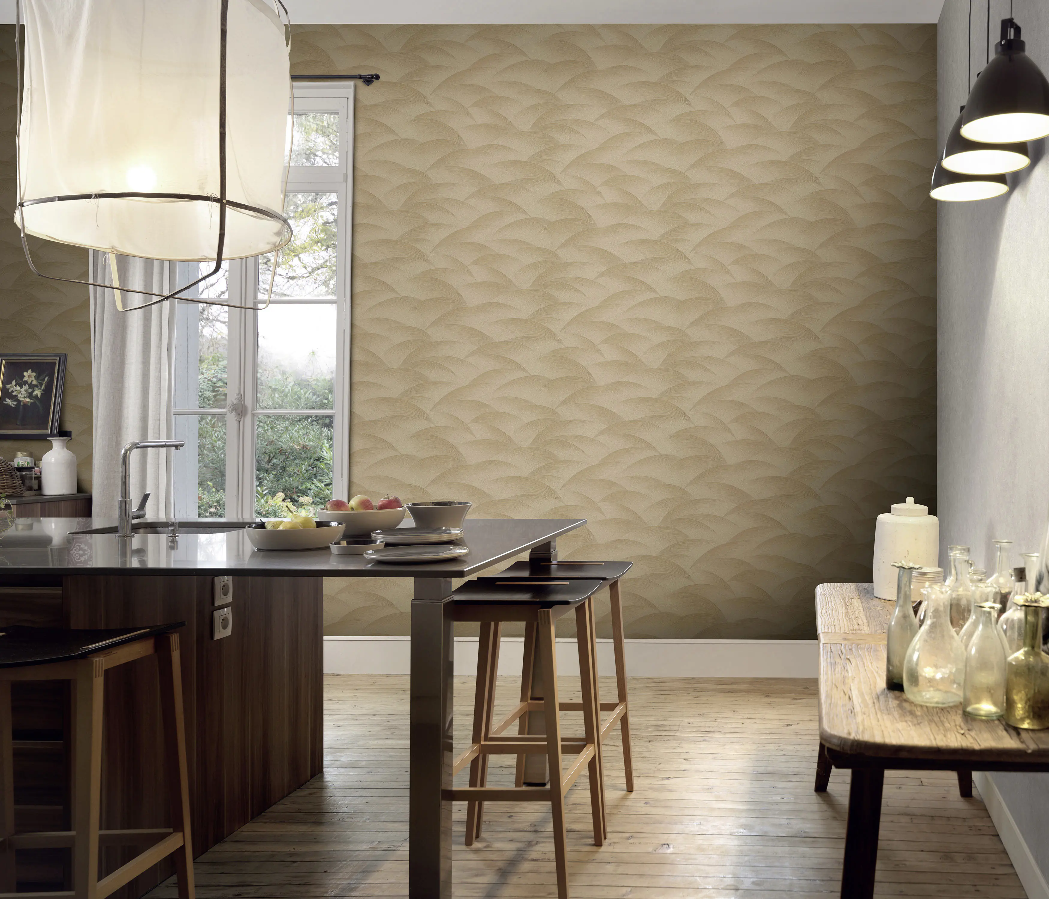 Erismann Vliestapete 10372-30 Fashion for Walls 4 grafisch gold 10,05 x 0,53 m