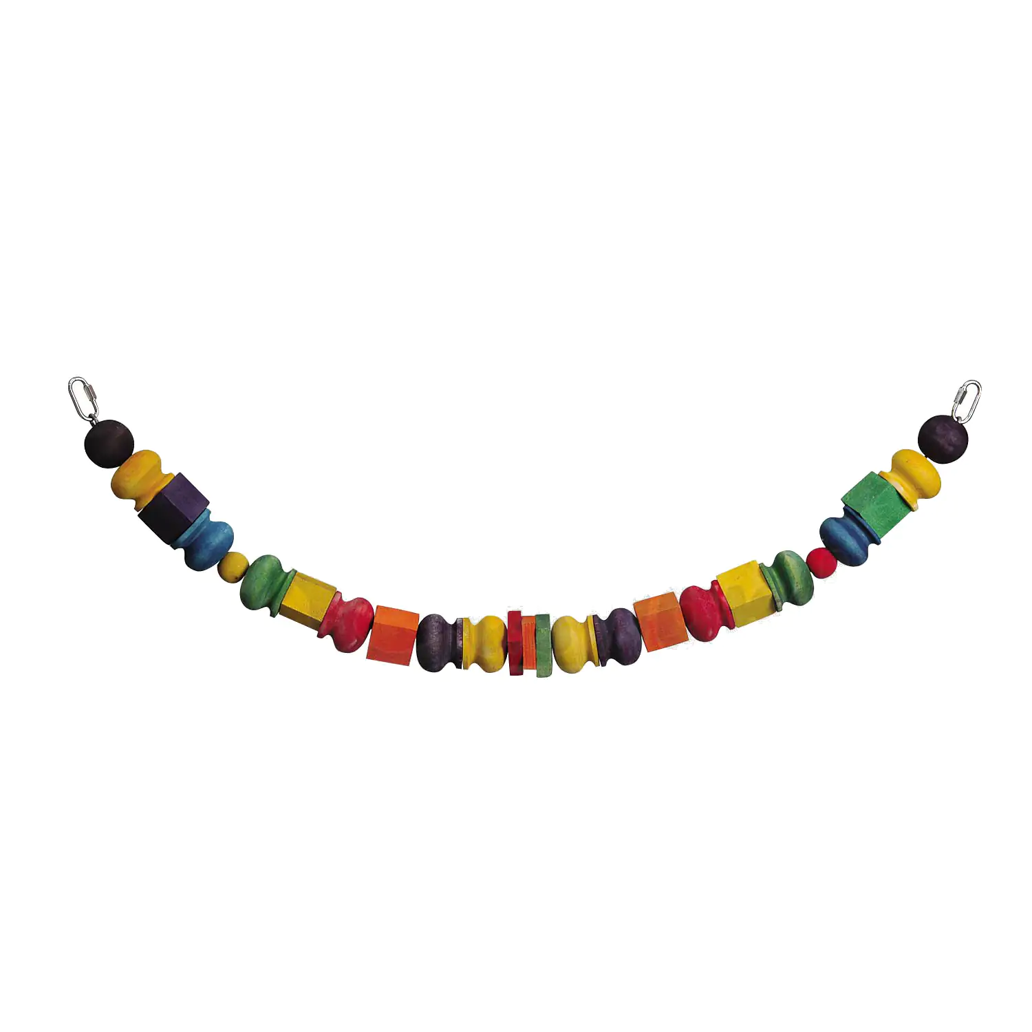 Ollesch Vogelspielzeug 80 cm Kette mit Kugeln bunt