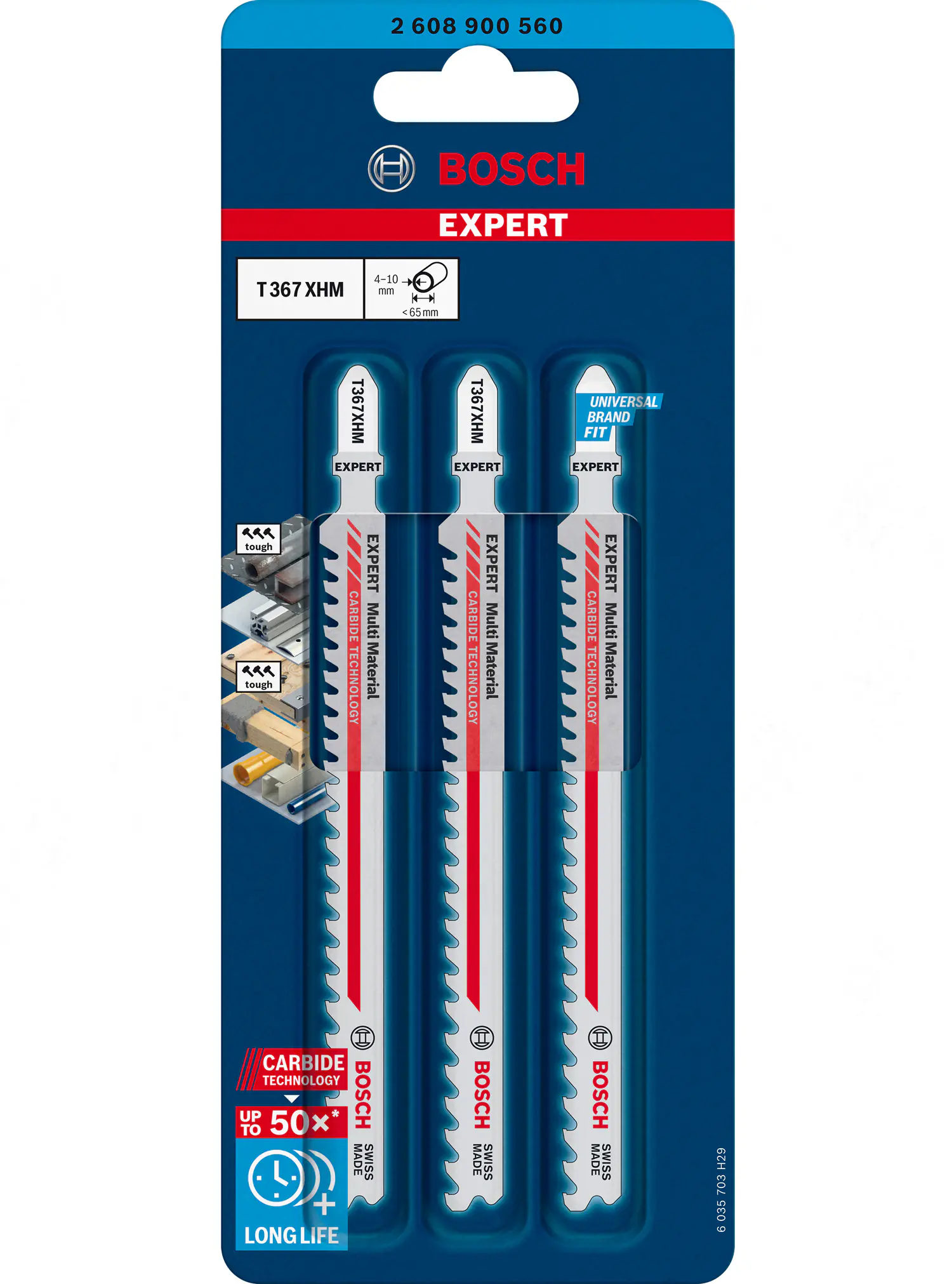 Bosch Expert Stichsägeblätter Multi Material T 367 XHM 3 Stück