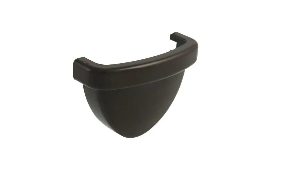 Marley Rinnen-Endstück Duplex NW 80 mm, für links und rechts, oval, braun