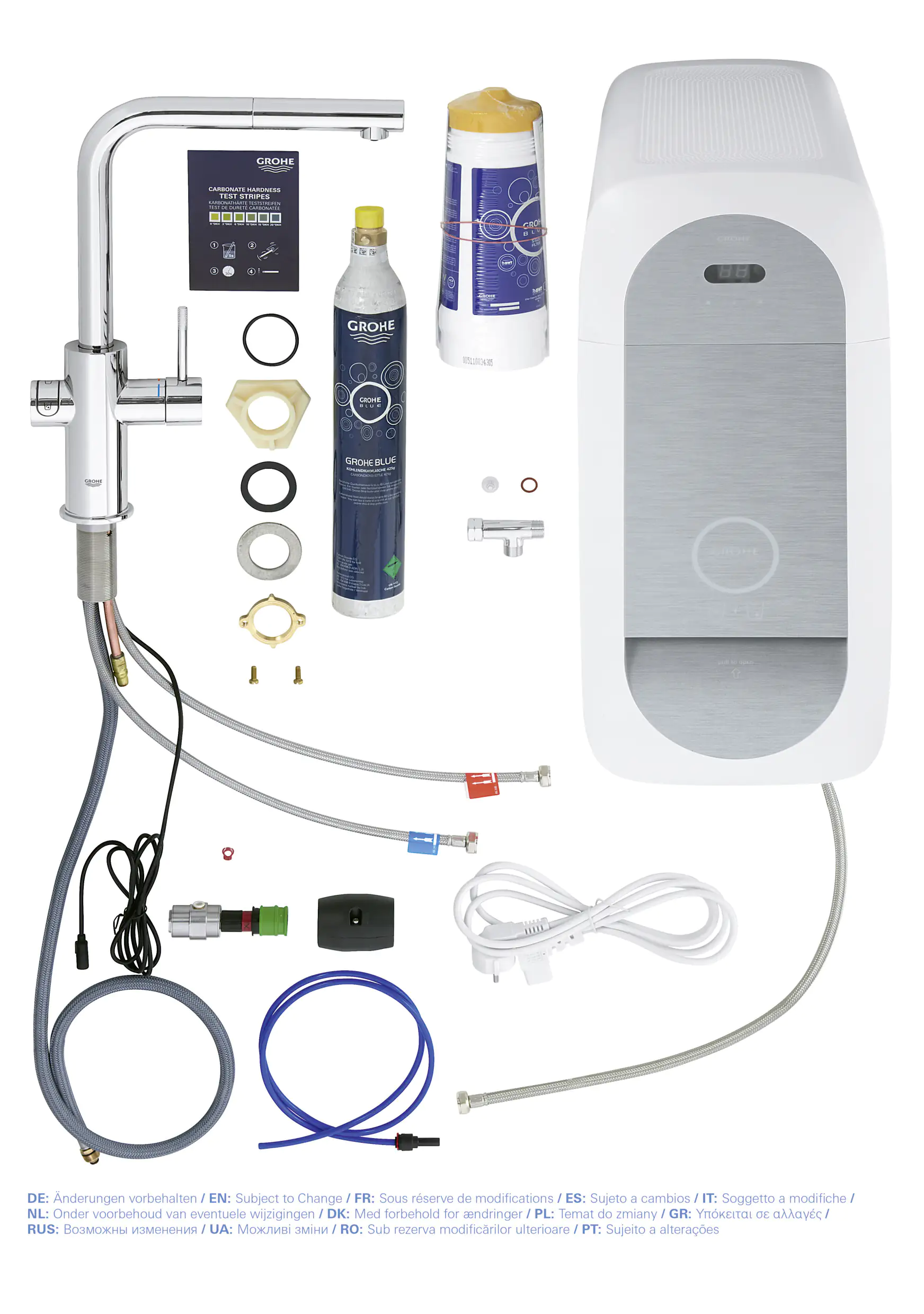 Grohe Blue Home L-Auslauf Starter Kit mit herausziehbarem Mousseurauslauf chrom