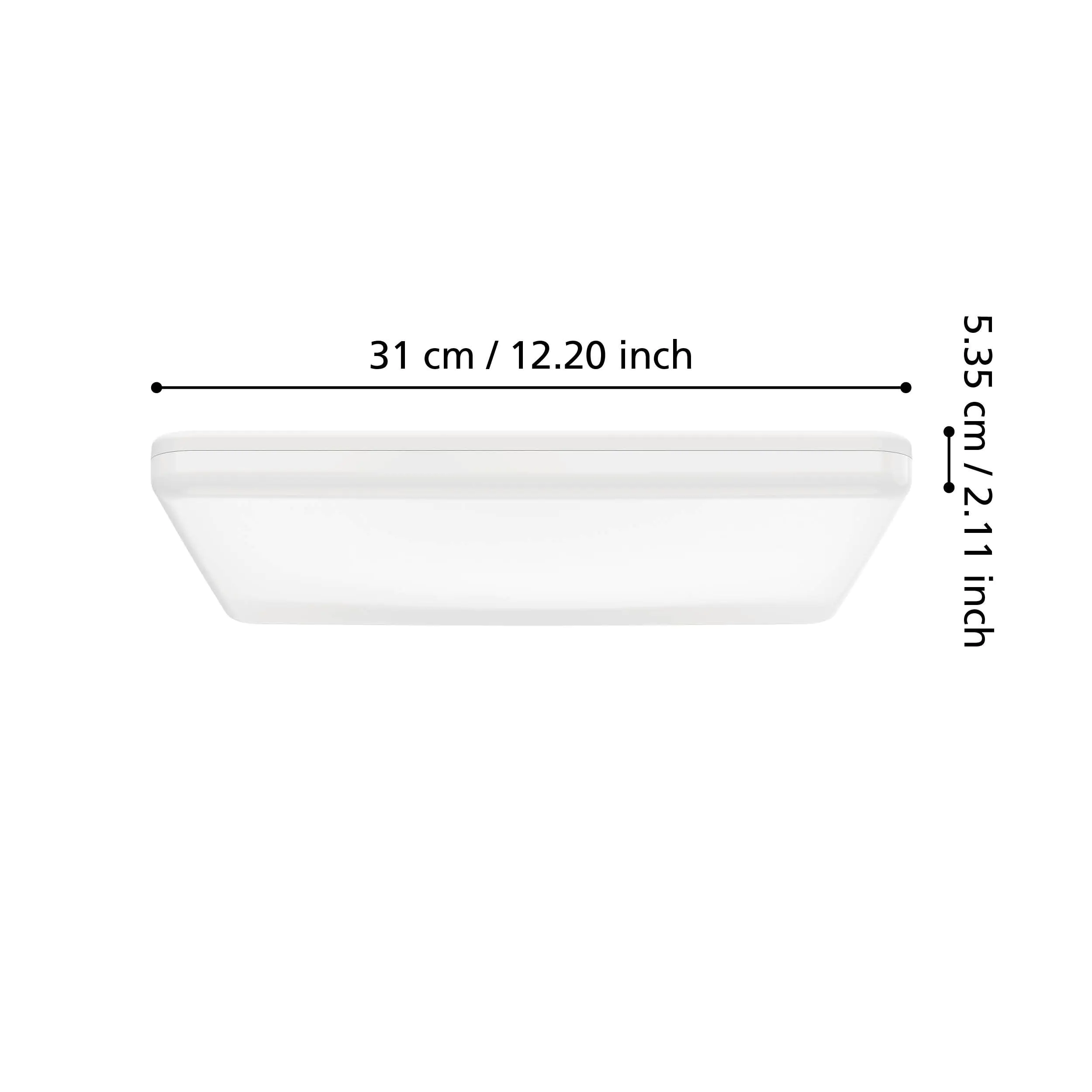 Eglo LED Deckenleuchte Castagneto 20W, 31 cm, weiß, Kunststoff