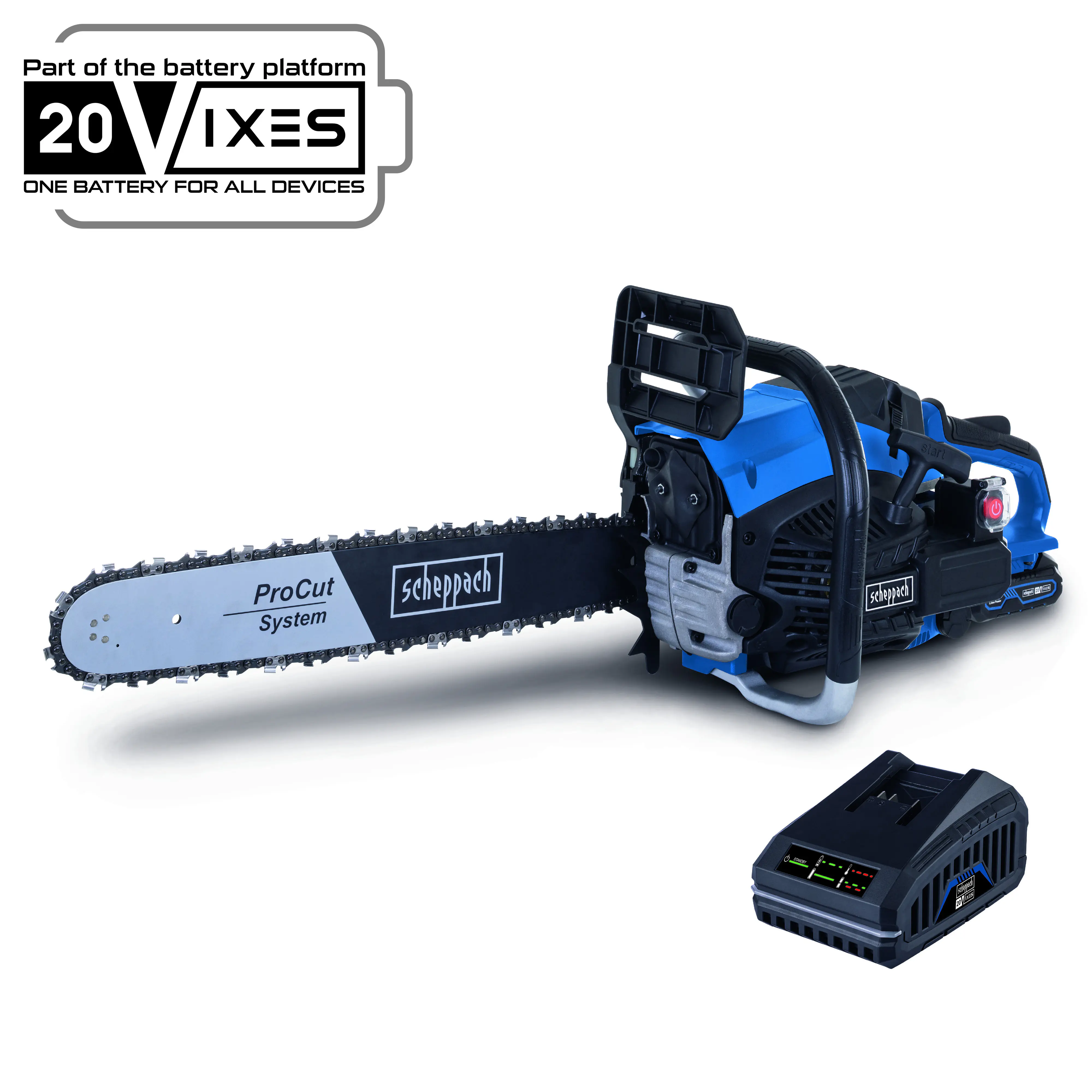 Scheppach Benzin-Kettensäge PCS56E 2,3 kW 51 cm Schwertlänge