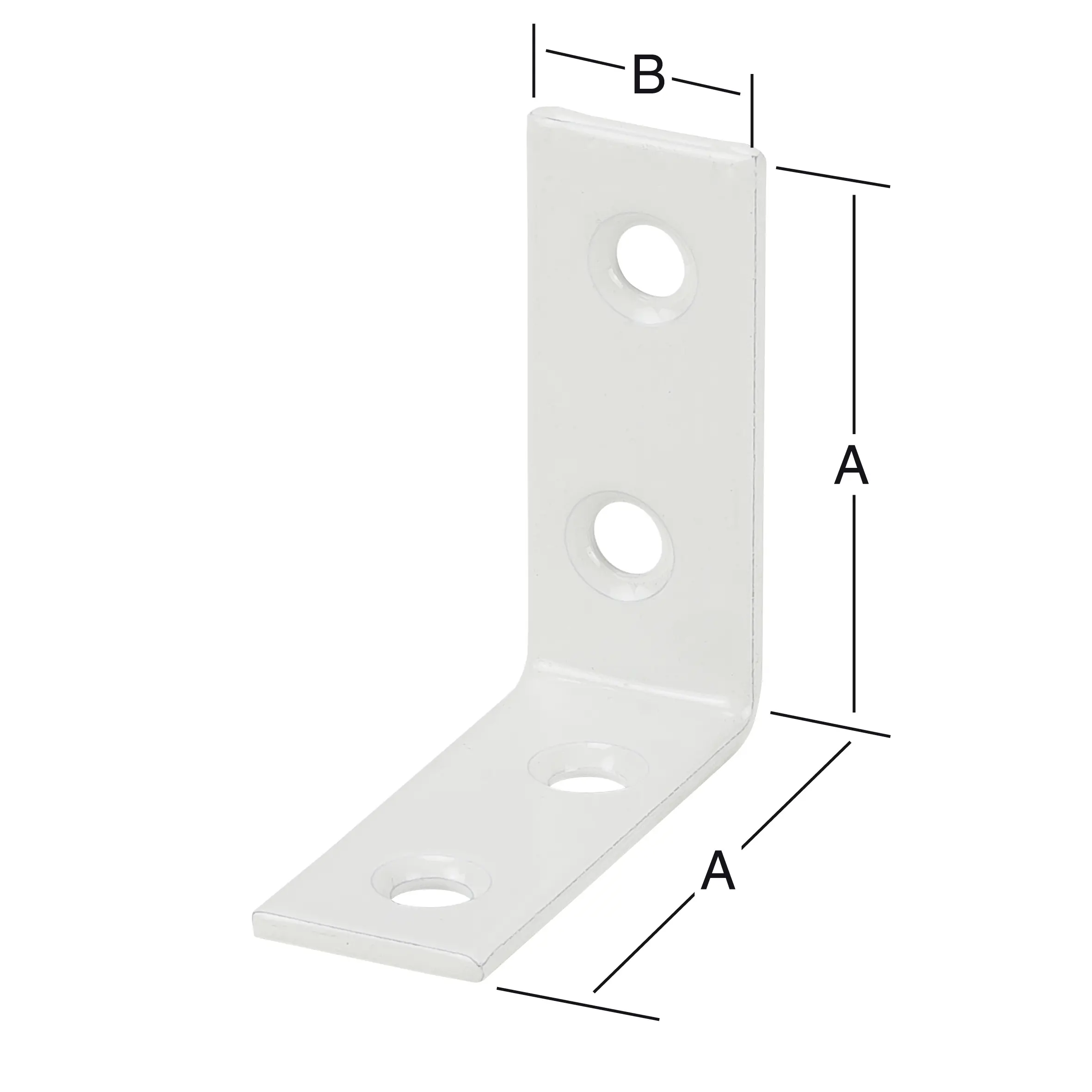 Vormann Stuhlwinkel 50x50x15 mm Stahl weiß - 1 Stück