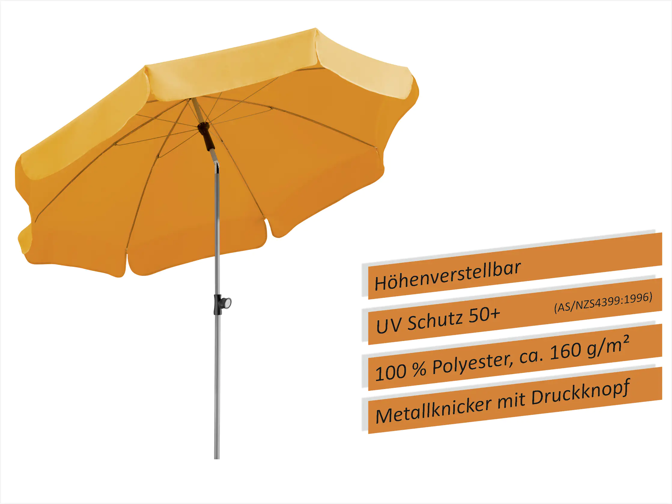 Schneider Sonnenschirm Locarno mandarine Ø 200 cm