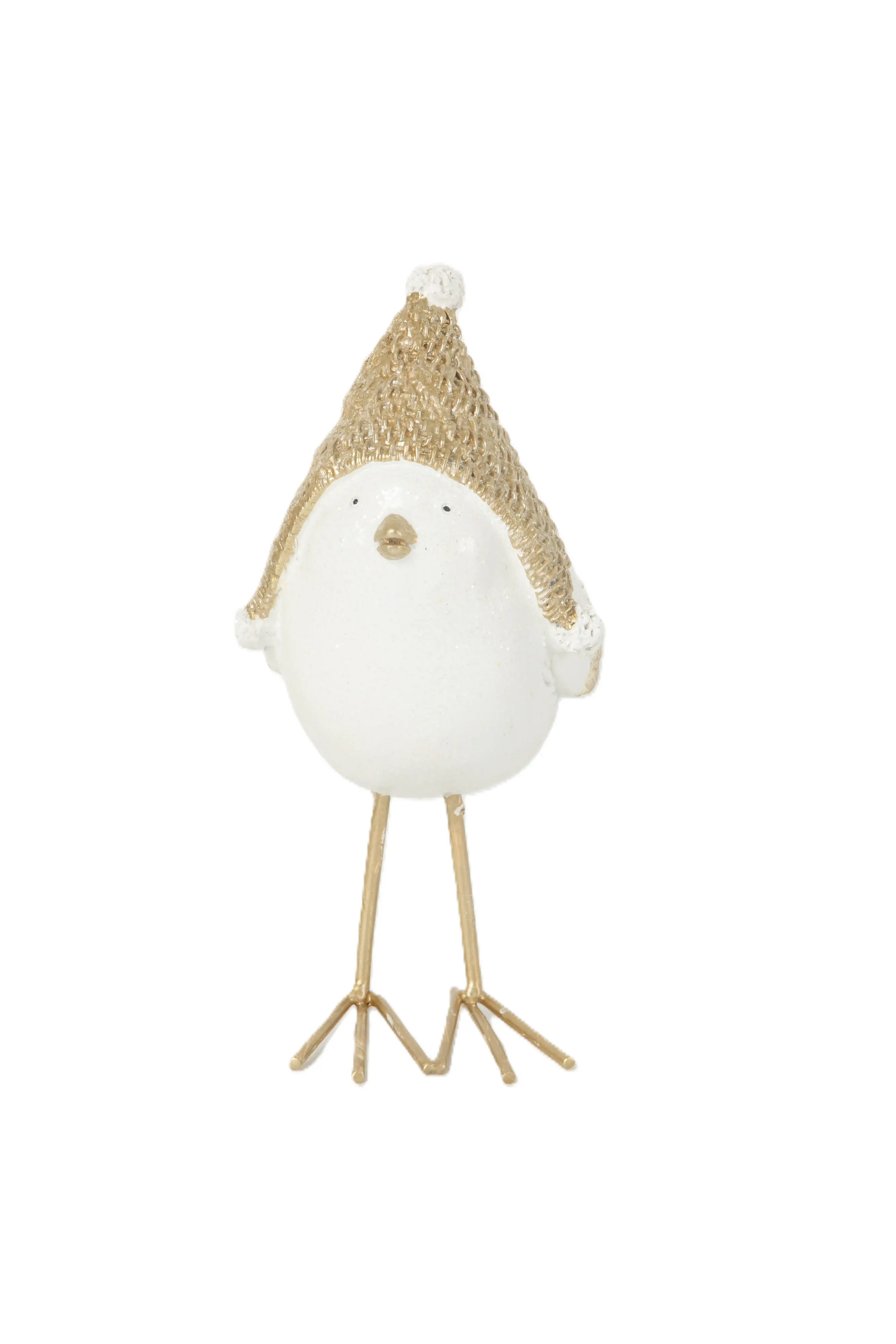 TrendLine Deko Vogel 8 x 11 x 17 cm gold/weiß