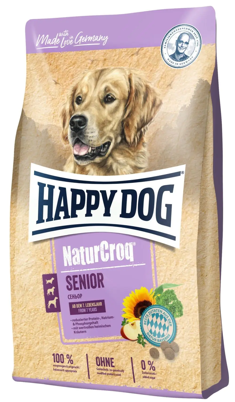 Happy Dog NaturCroq Premium Hundetrockenfutter Senior 4 kg Geflügel 