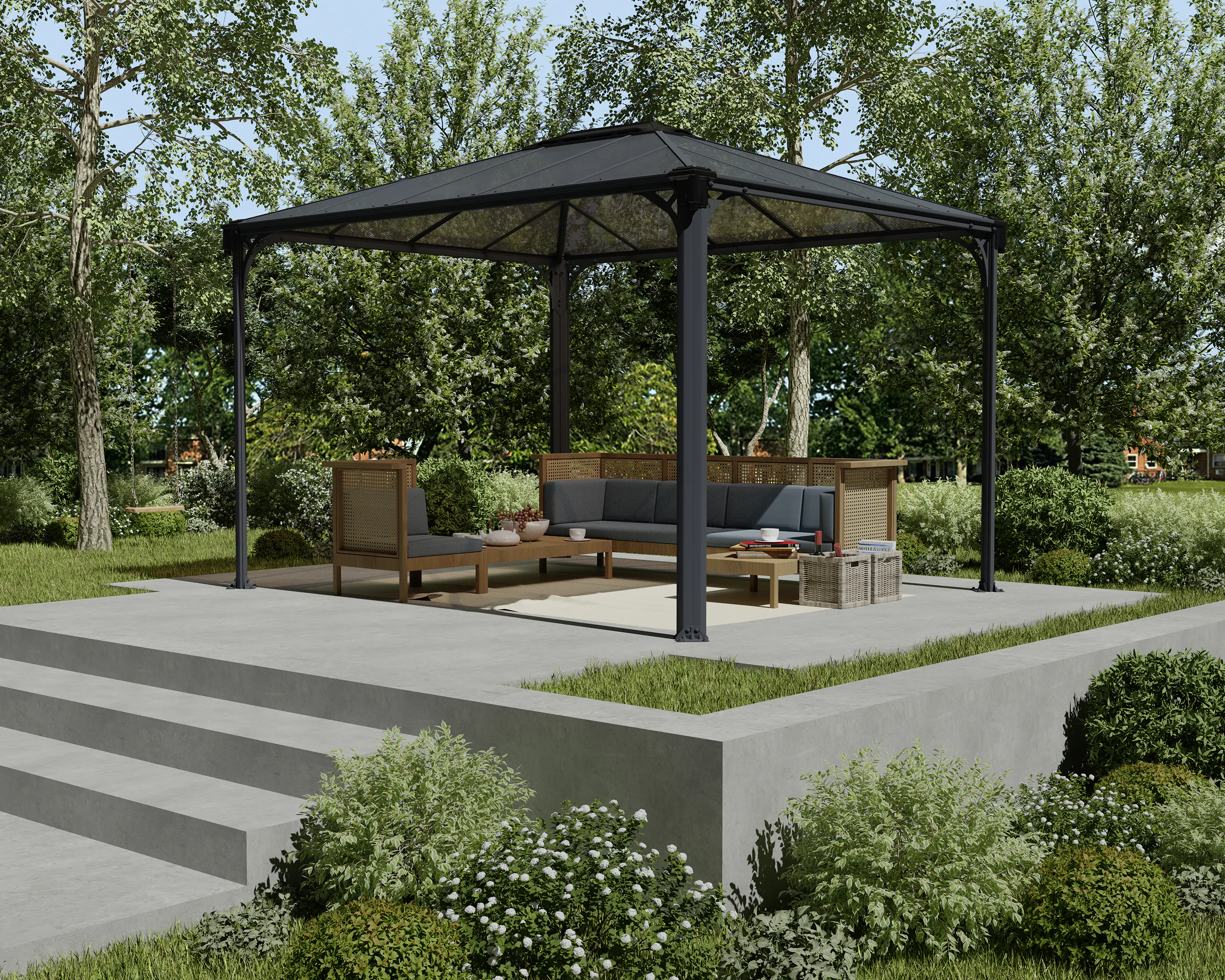 Canopia Pavillon Martinique 359,8 x 295,8 cm anthrazit