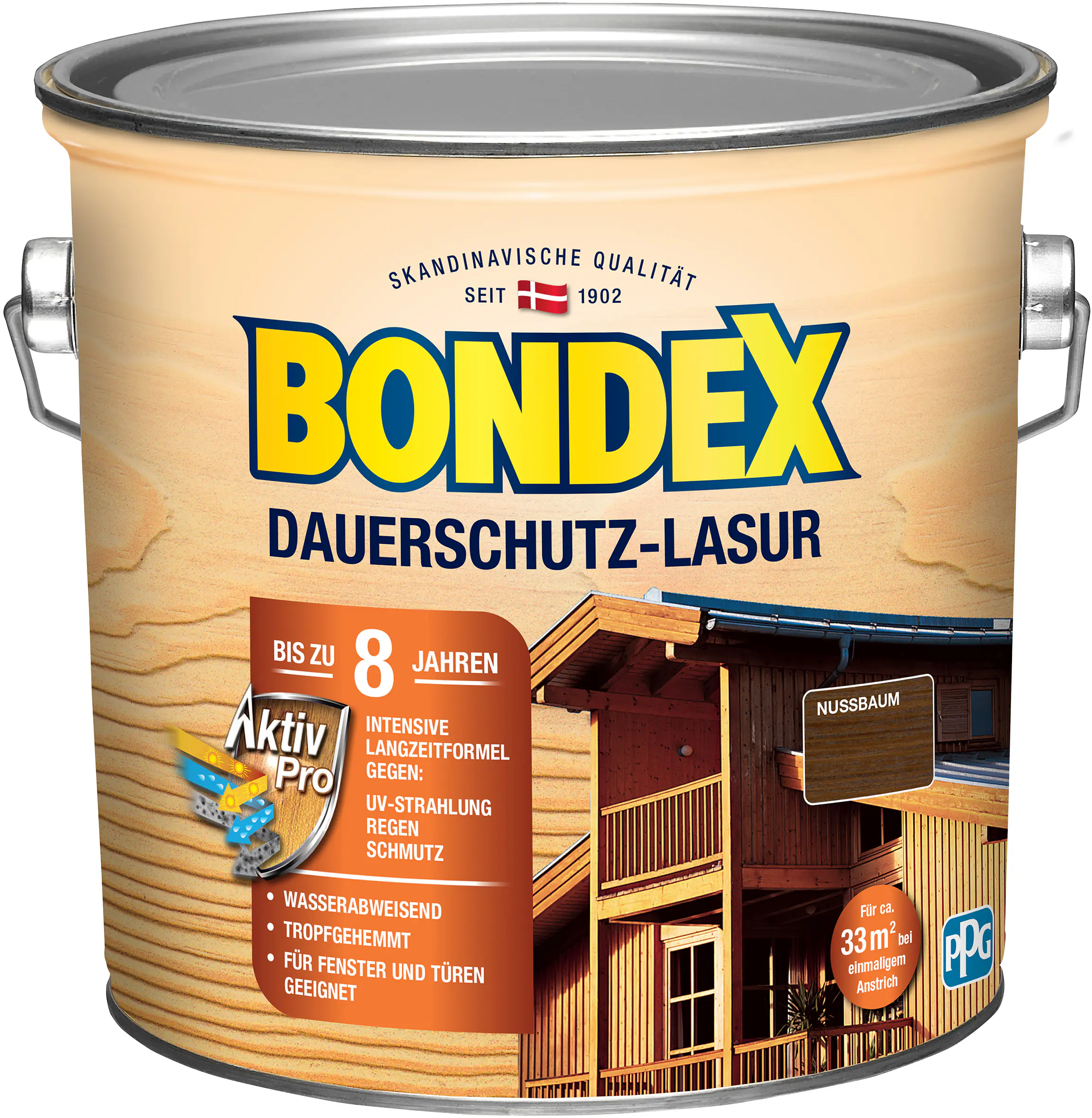 Bondex Dauerschutz Lasur 2,5 L nussbaum