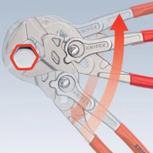 Knipex Zangenschlüssel vernickelt mit Kunststoff überzogen