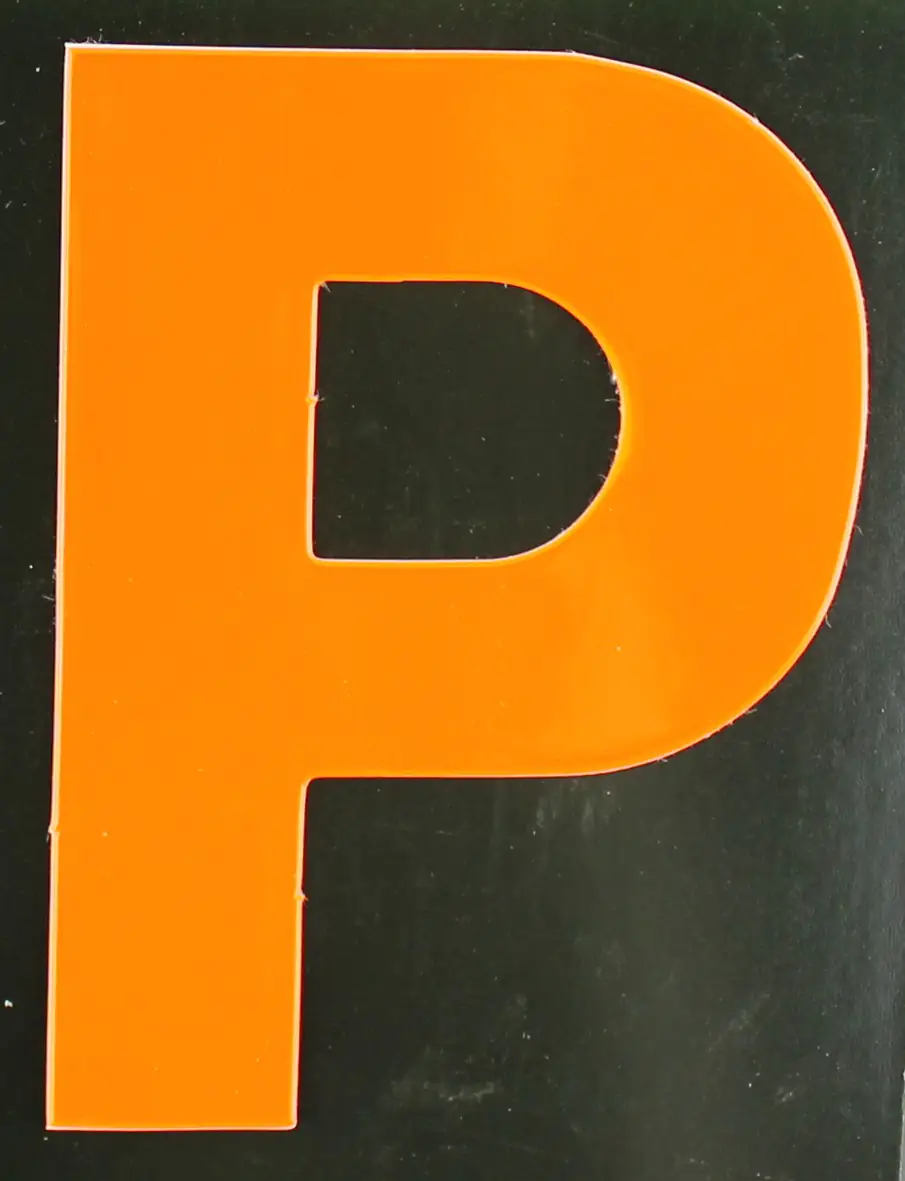 Conacord Reflektierender Klebebuchstabe "P" orange 80 mm