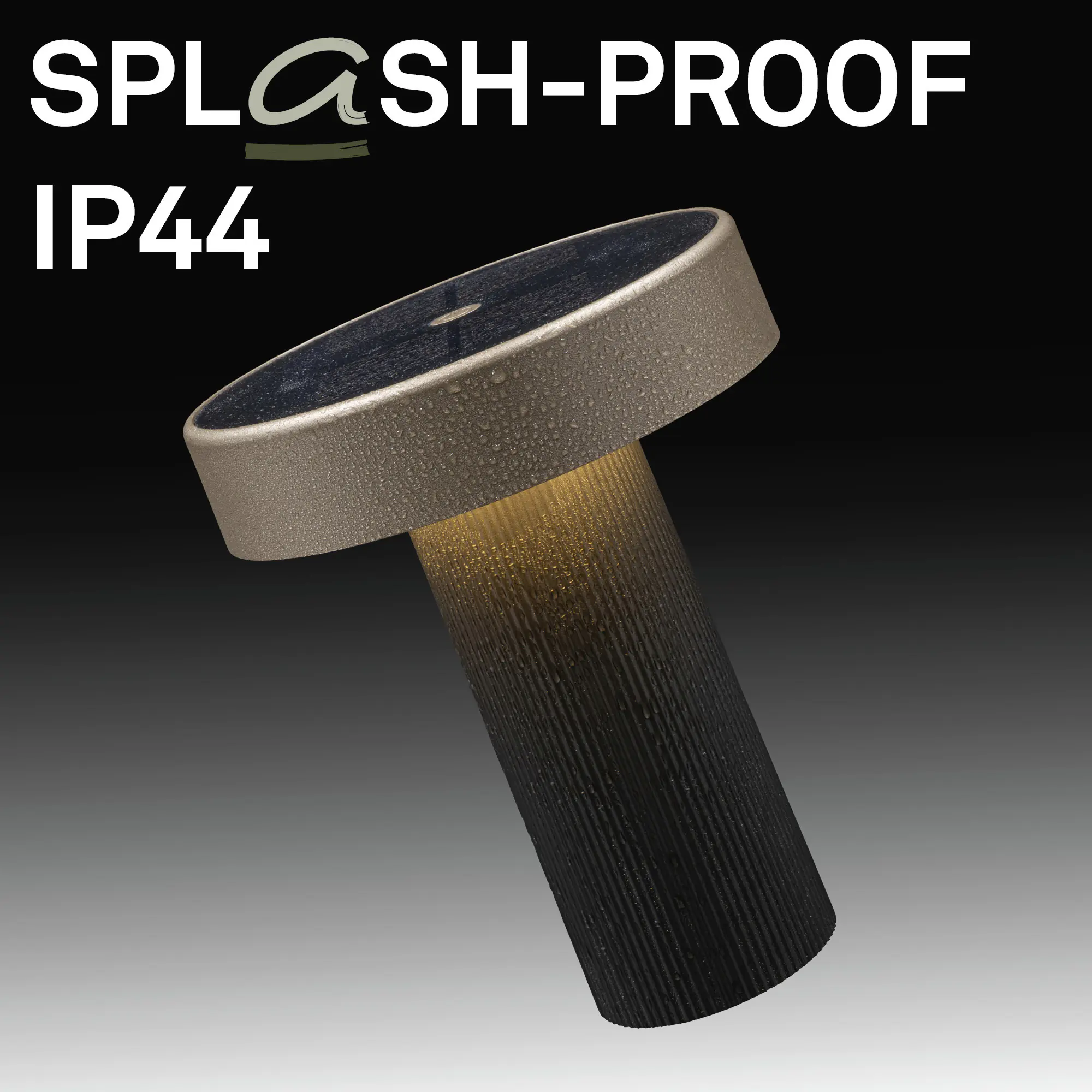 Briloner LED Solar-Tischleuchte Poga Ø 16 x 20 cm warmweiß anthrazit-bronze dimmbar
