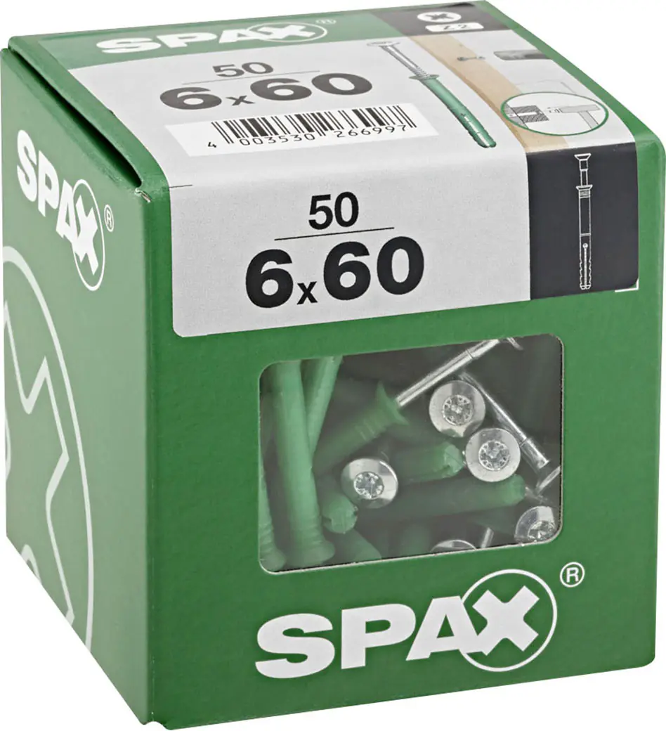 Spax Nageldübel 6 x 60 mm Z2 - 50 Stk.
