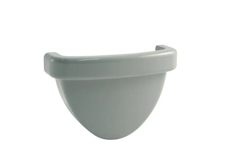 Marley Rinnen-Endstück Duplex NW 80 mm, für links und rechts, oval, grau