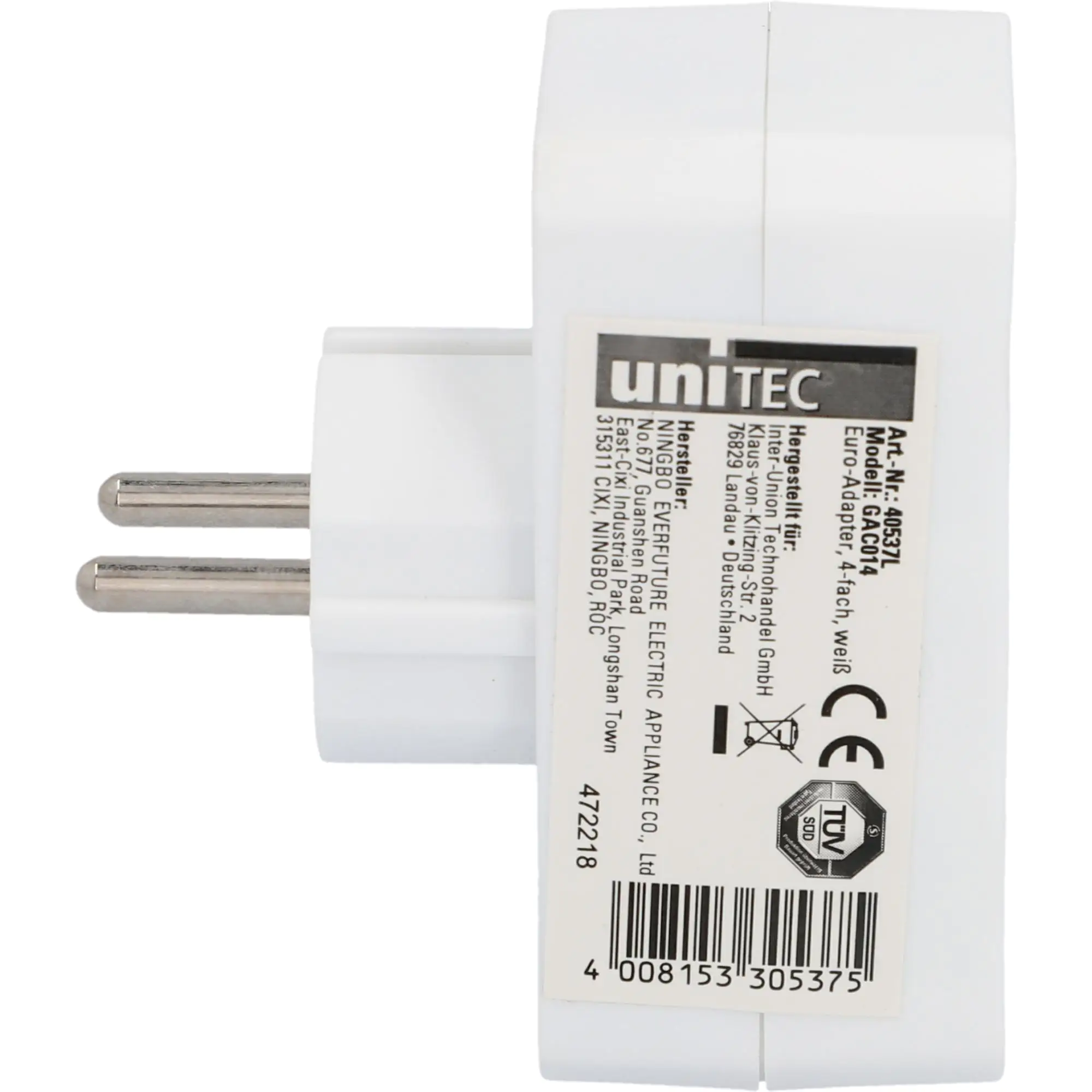 Euro-Adapter 4-fach weiß