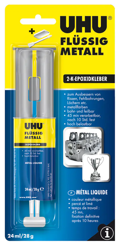 UHU Flüssigmetall Doppelkammerspritze 28 g