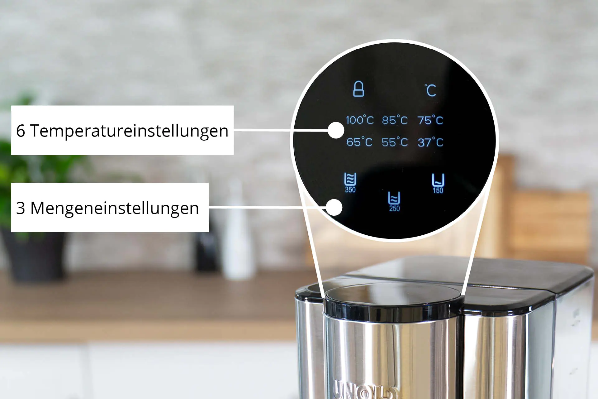 Unold Express Heißwasserbereiter Ava 2,5 L 2600 Watt schwarz