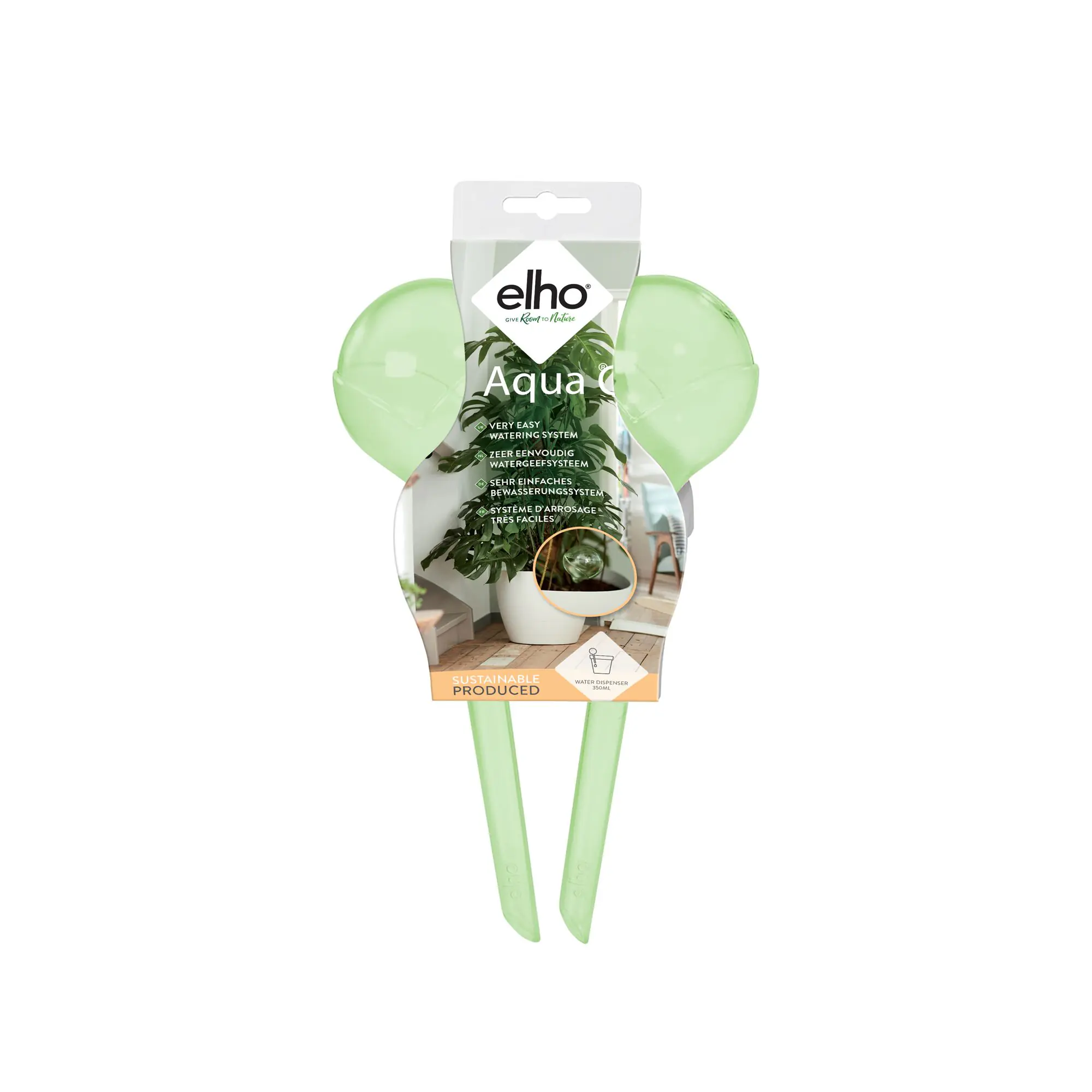 Elho Bewässerungskugeln für Töpfe Aqua Care 400 ml grün