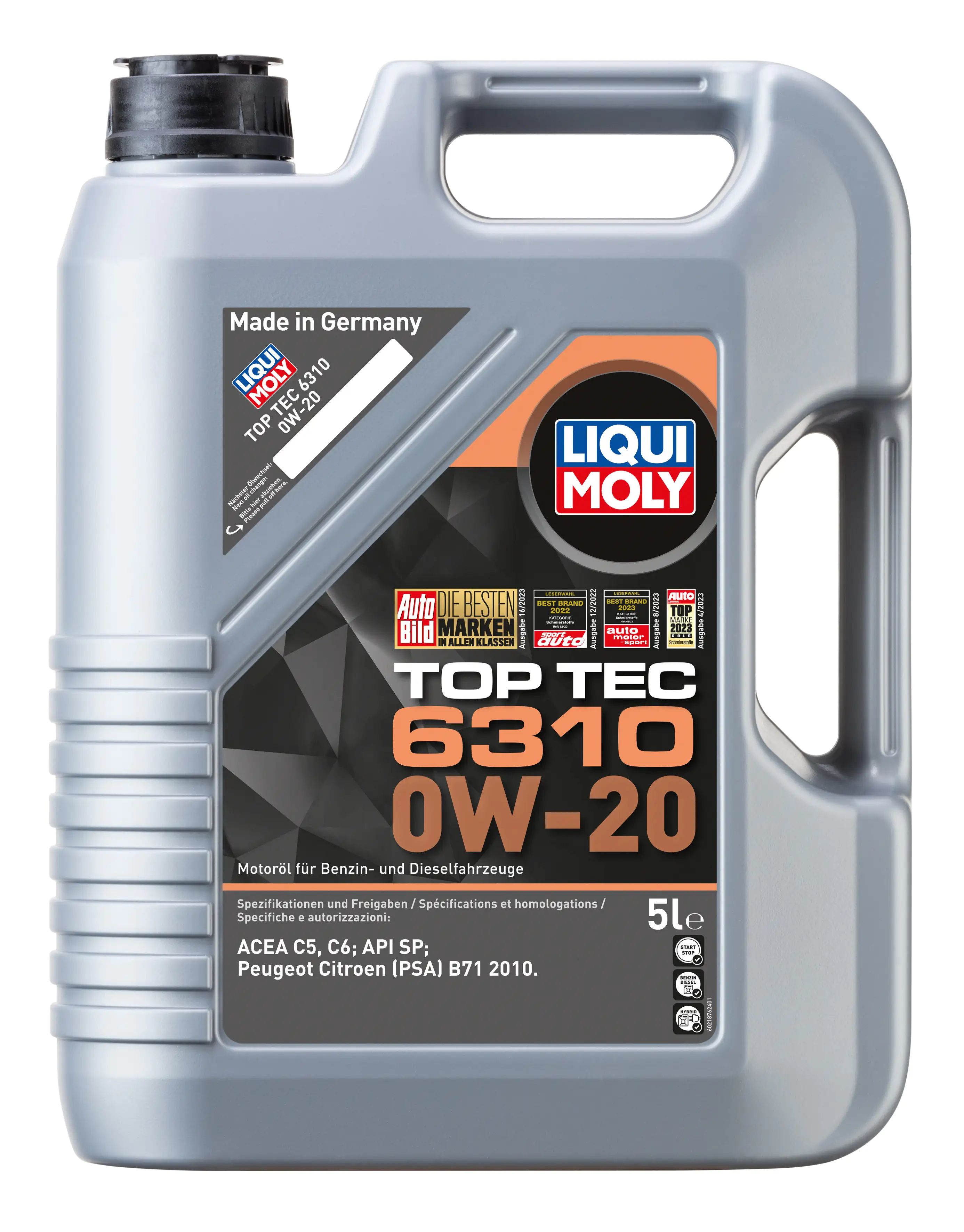 Liqui Moly Motoröl Top Tec 6310 0W-20 5L