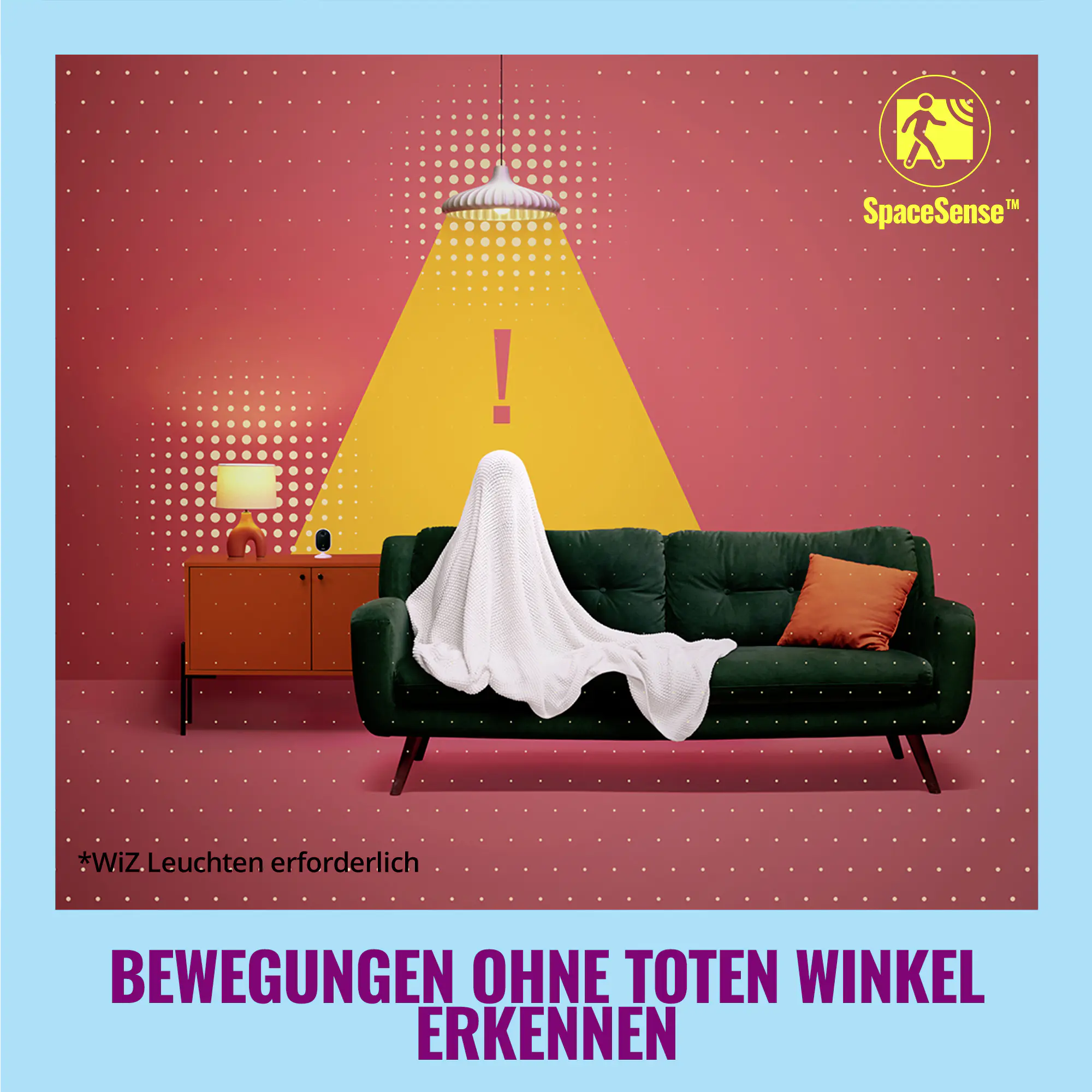 WiZ Sichheits-Kamera Starterset mit  LED-Leuchtmittek für Innen Wifi 1080 P