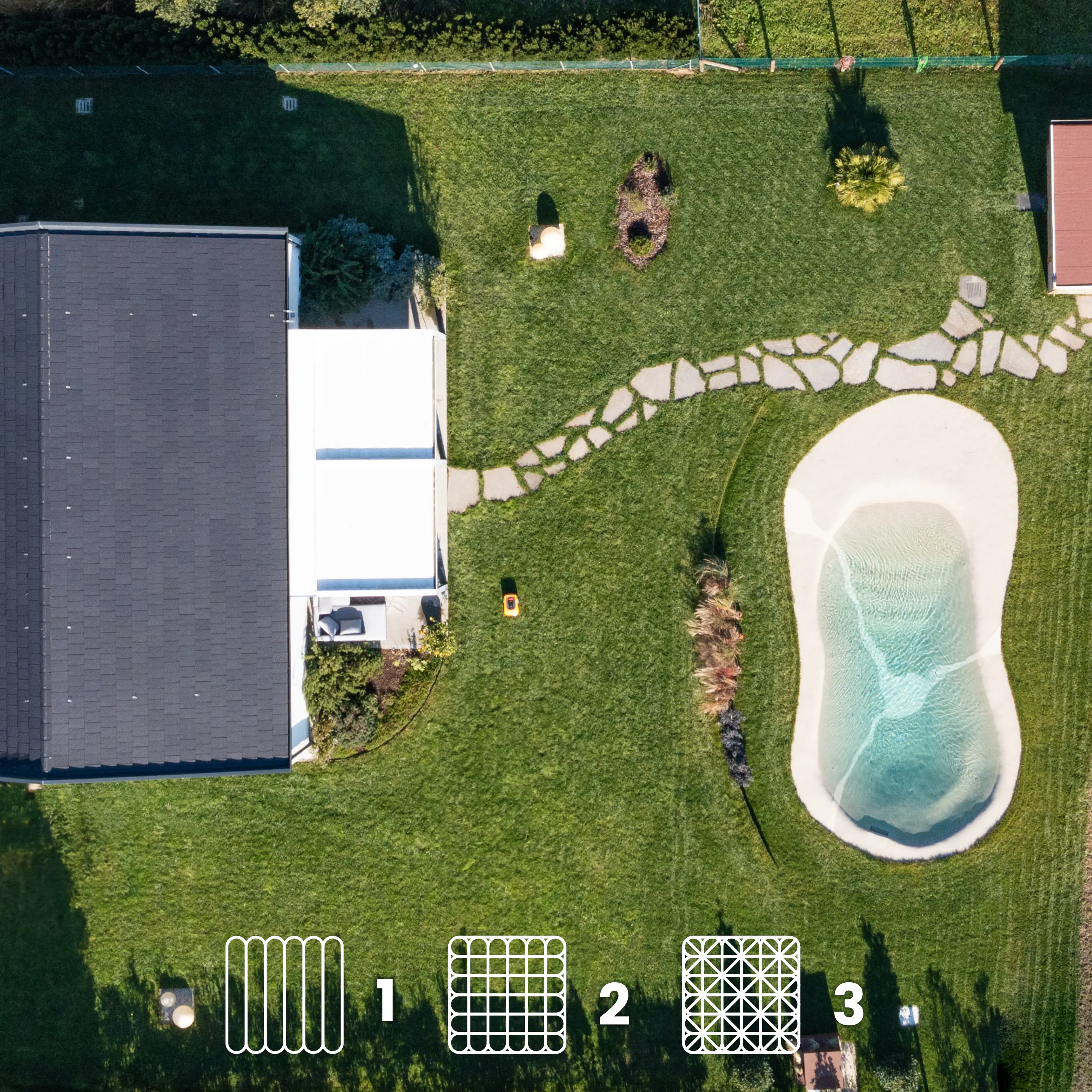 Stiga Mähroboter A300 18 cm Schnittbreite kabellos für bis zu 450 m² Rasenfläche