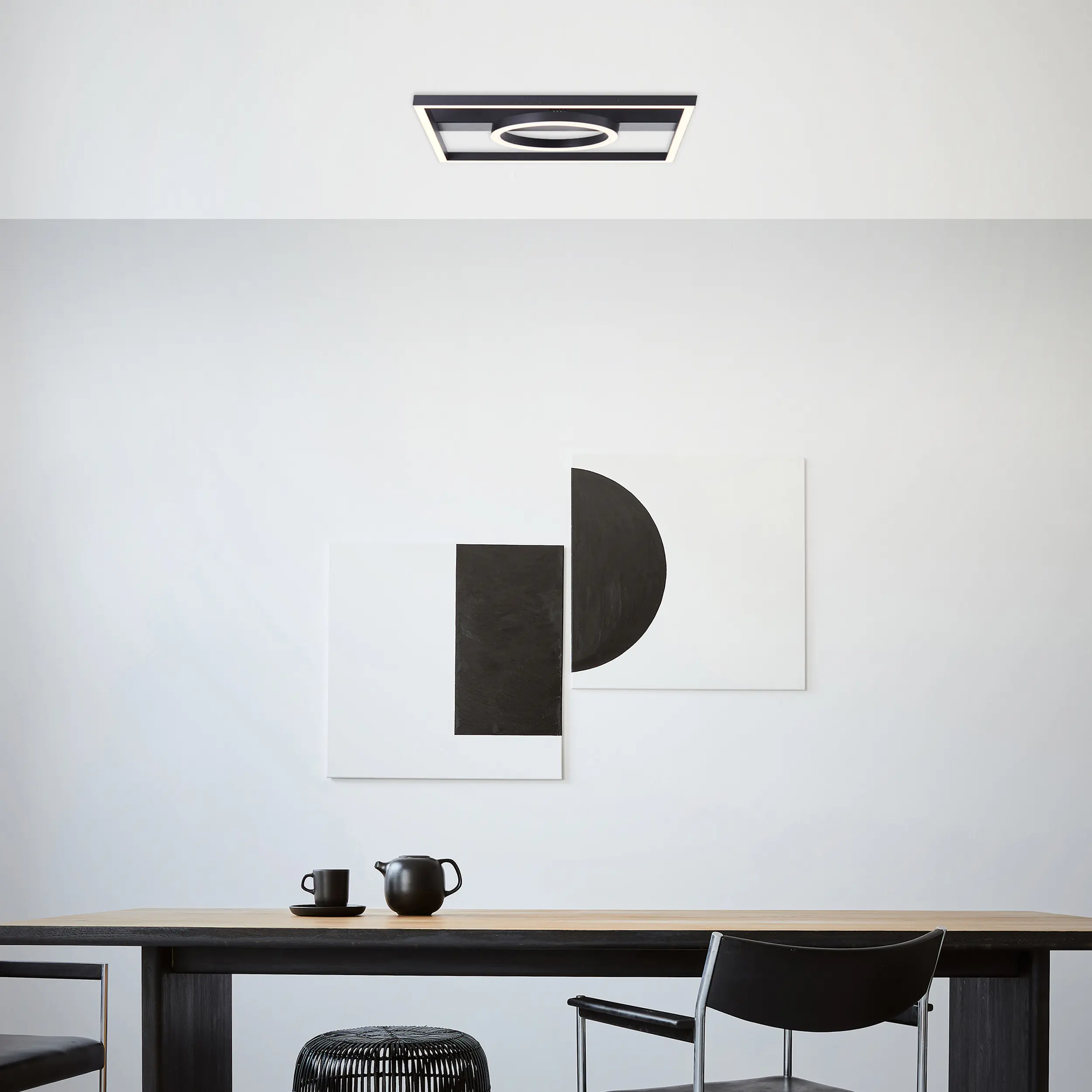 Brilliant Leuchten LED Deckenleuchte Maureen 24W, warmweiß, grau