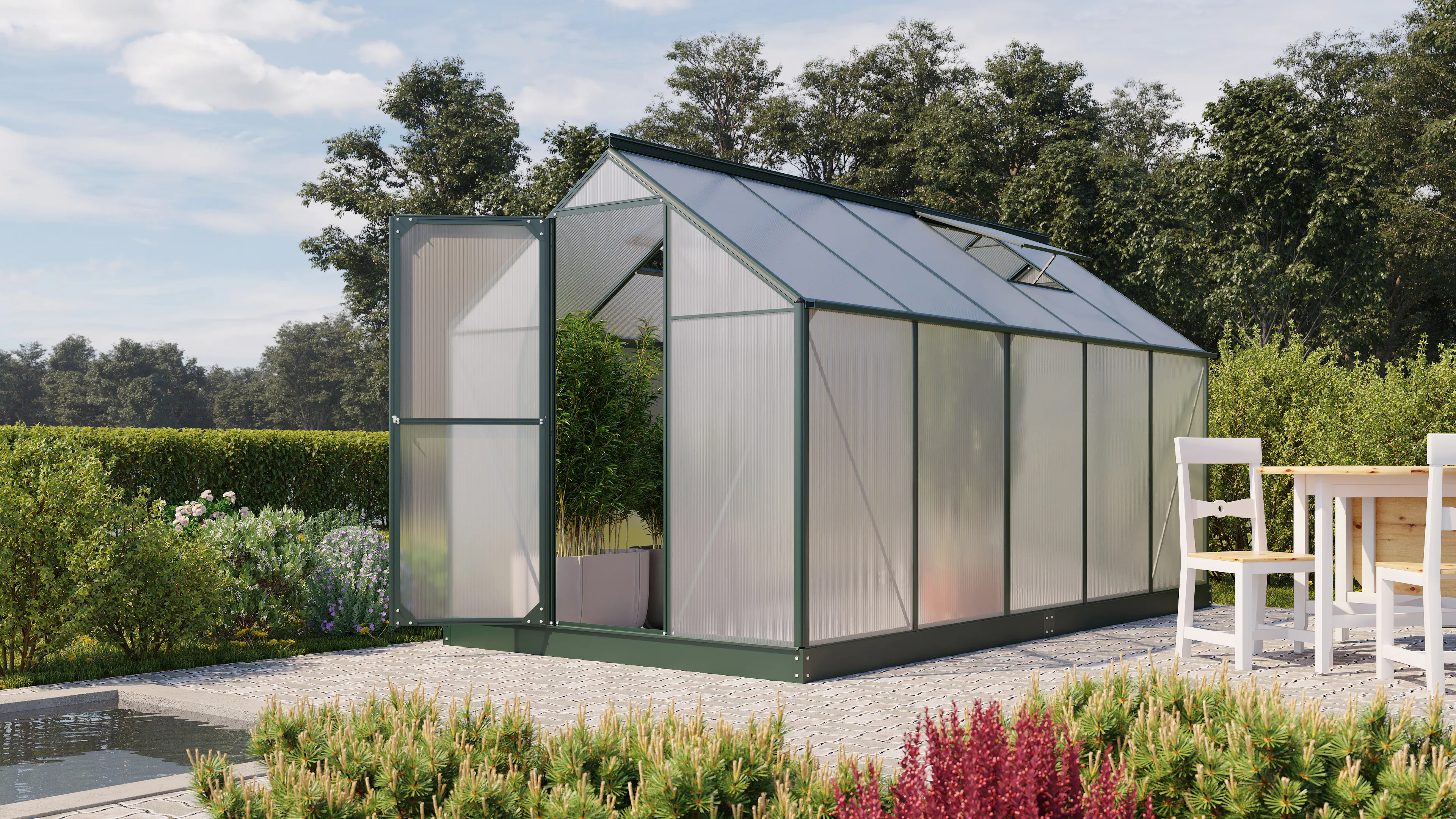 Vitavia Gewächshaus Eos 7500 190 x 375 cm 4  mm HPK