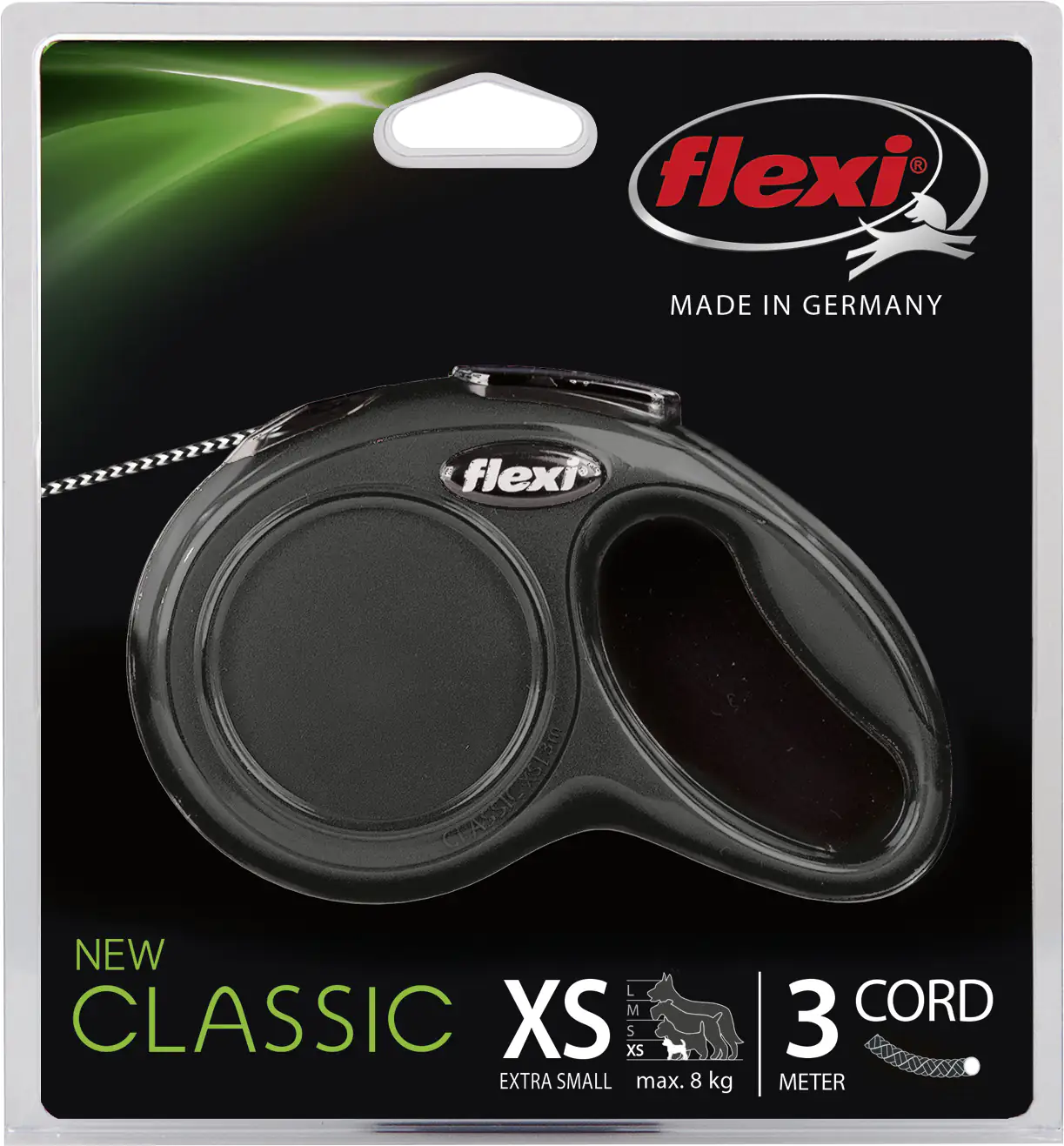 Flexi Hundeleine New Classic XS schwarz, Seil
