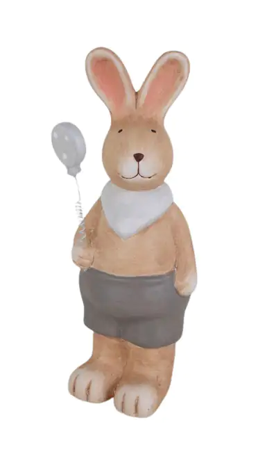TrendLine Deko Hase Terracotta 25,5 cm braun