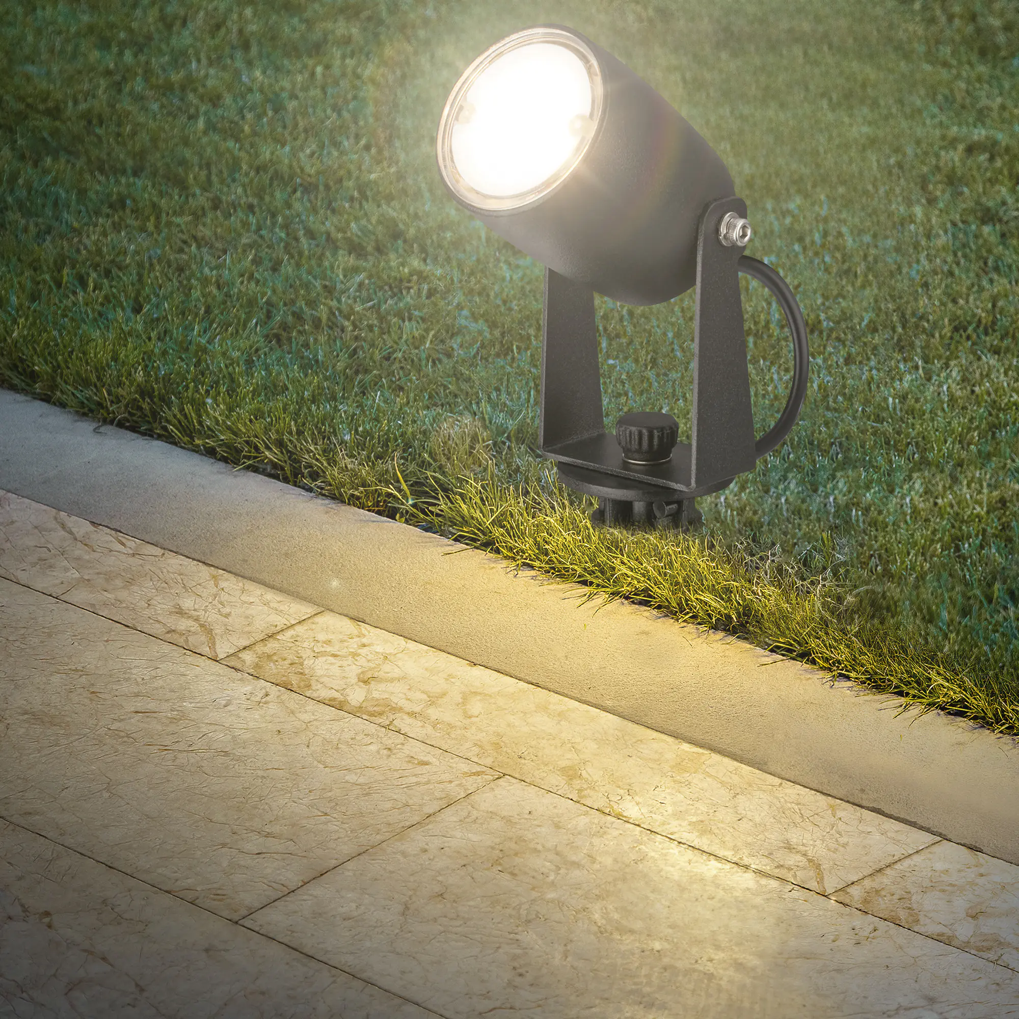 Briloner LED Außen-Bodenstrahler Connect to Shine 3er Starterset 6W warmweiß