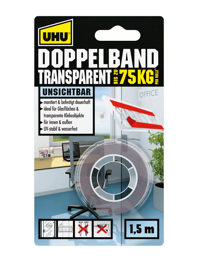 UHU Doppelband transparent 1,5 m