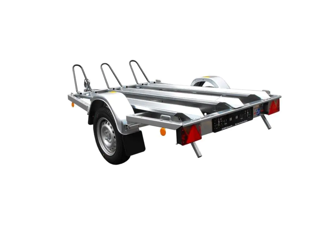 TPV Motorradanhänger MU2 Stahlblech für 2 bis 3 Motorräder geeignet ungebremst 750kg
