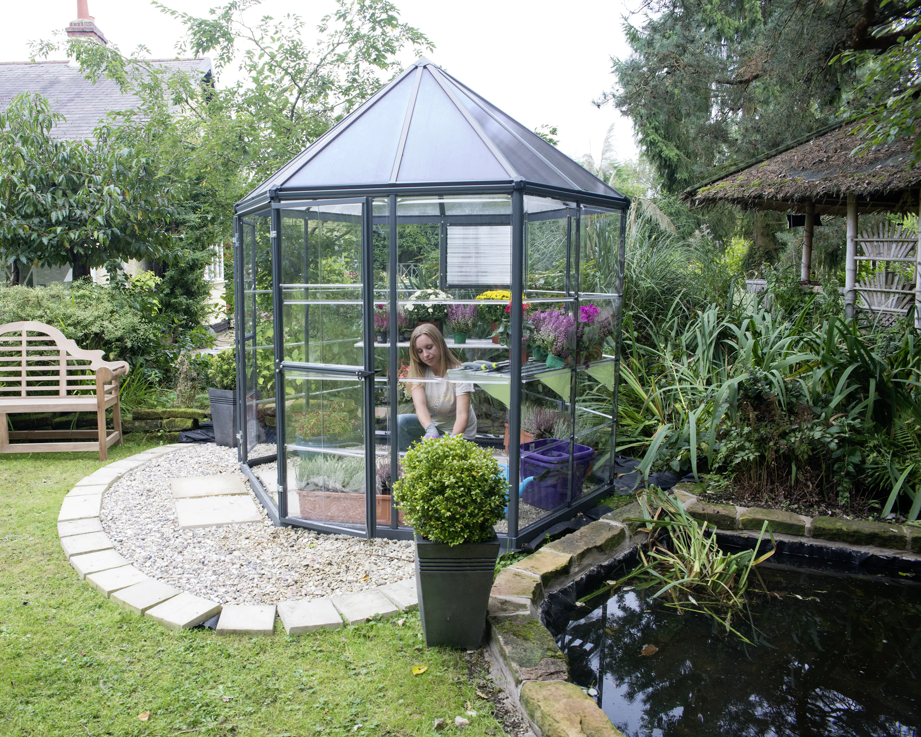 Canopia Gewächshaus Oasis 8 Alu grau 247 x 213 cm