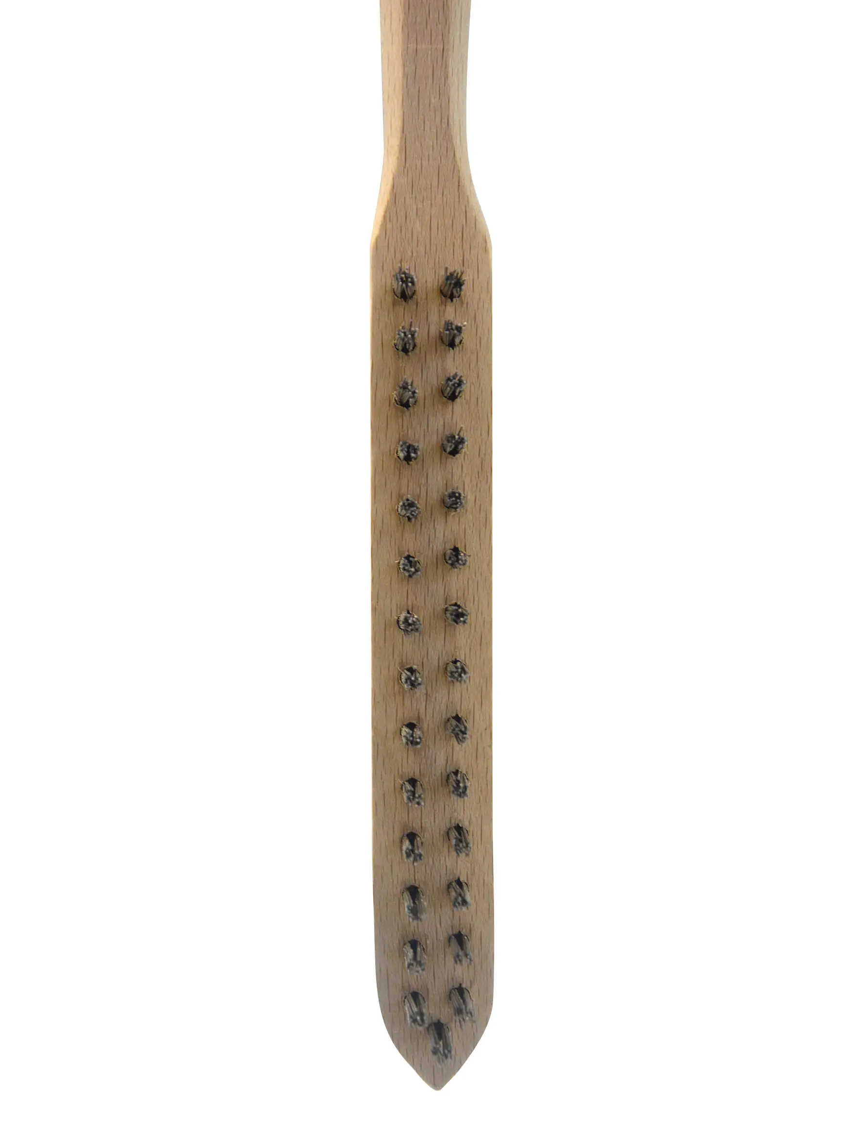 Nespoli Drahtbürste 2-reihig gerade Stahl 28,5 x 2,2 cm -Griff