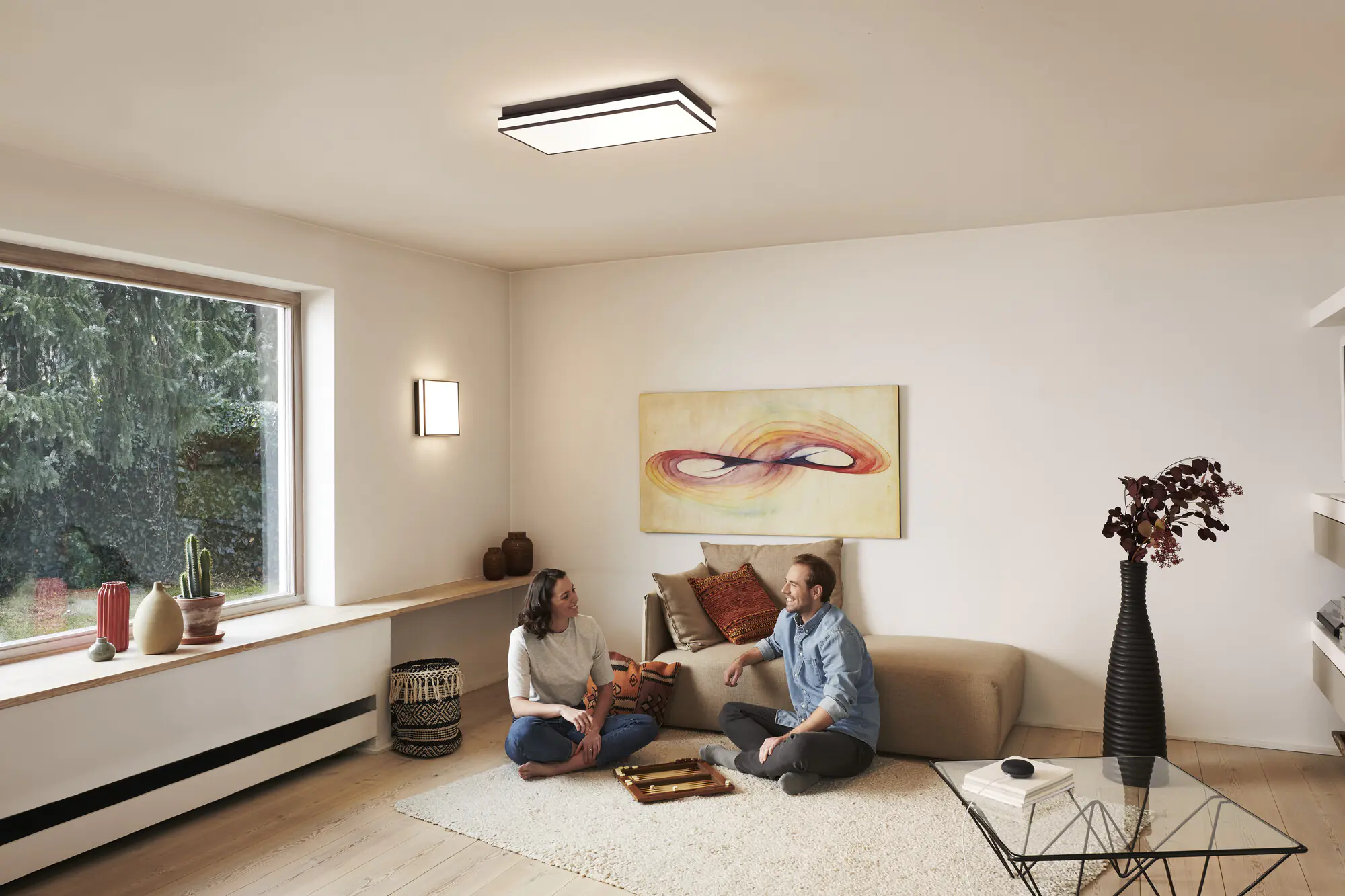 Ledvance Smart+ LED Deckenleuchte Orbis Magnet schwarz 30 x 30 cm 26 W