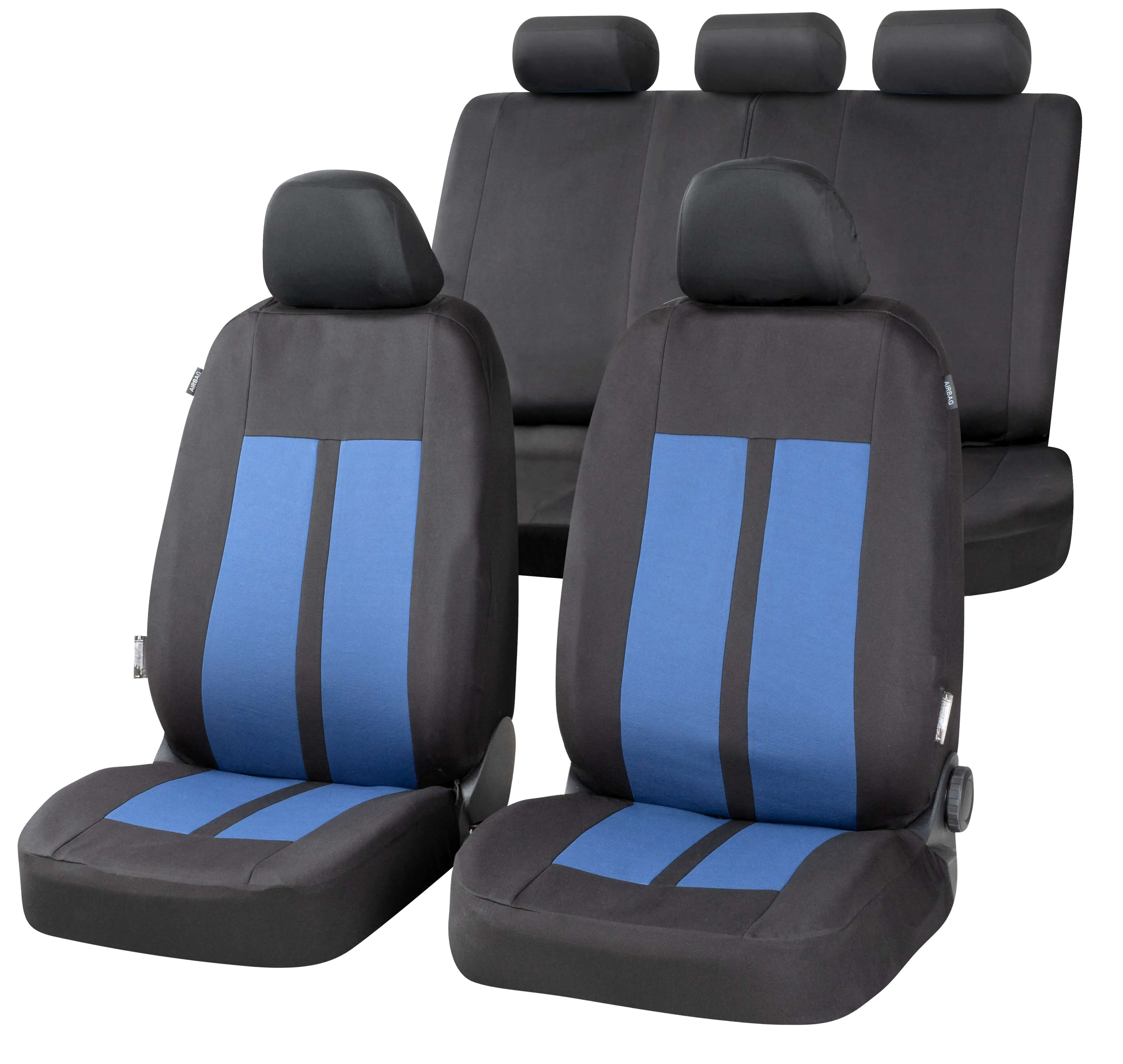 CarComfort Autositzbezug-Set Elphin schwarz-blau