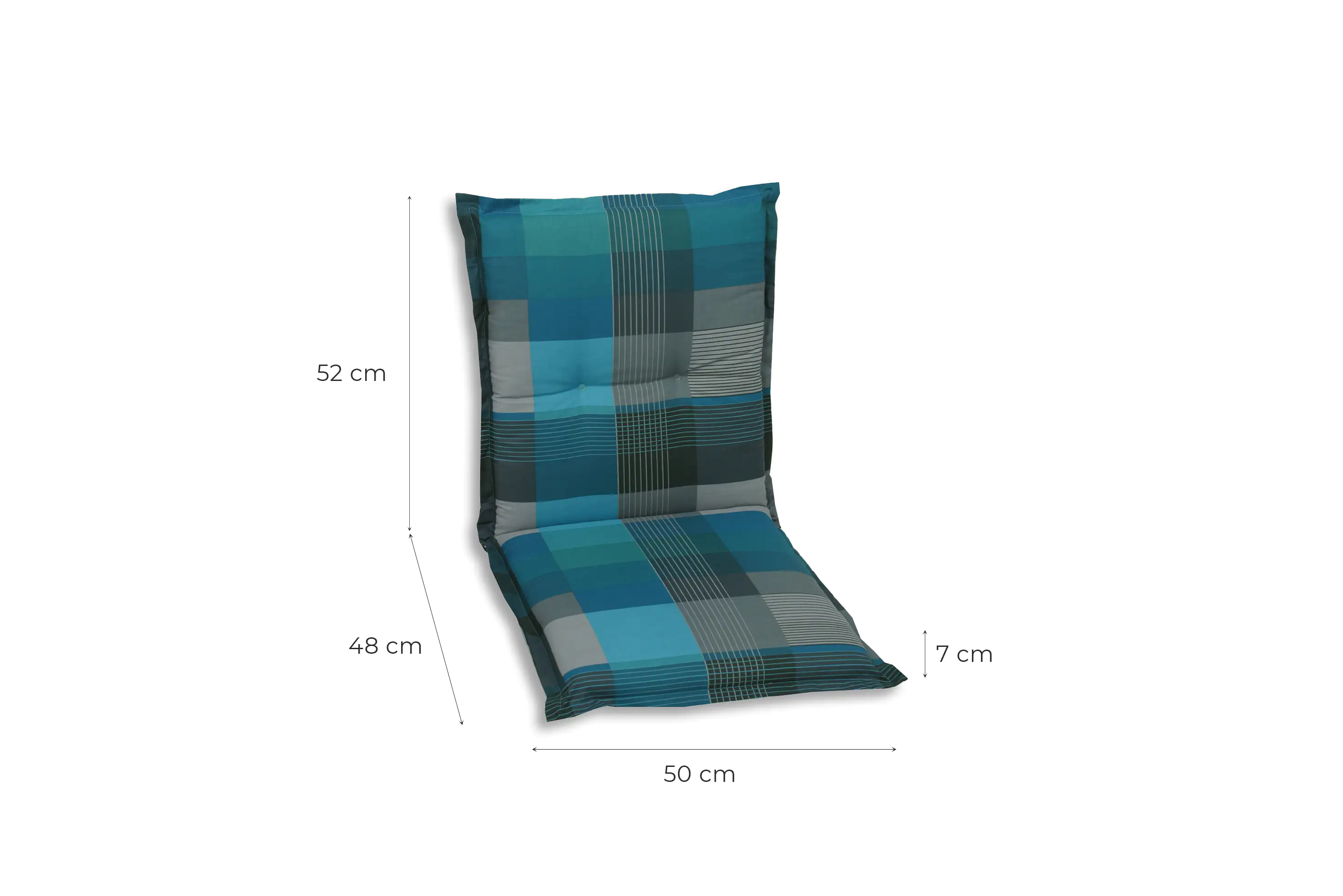 GO-DE Niederlehner-Auflage Classic 100 x 50 x 7 cm, ocean-schwarz