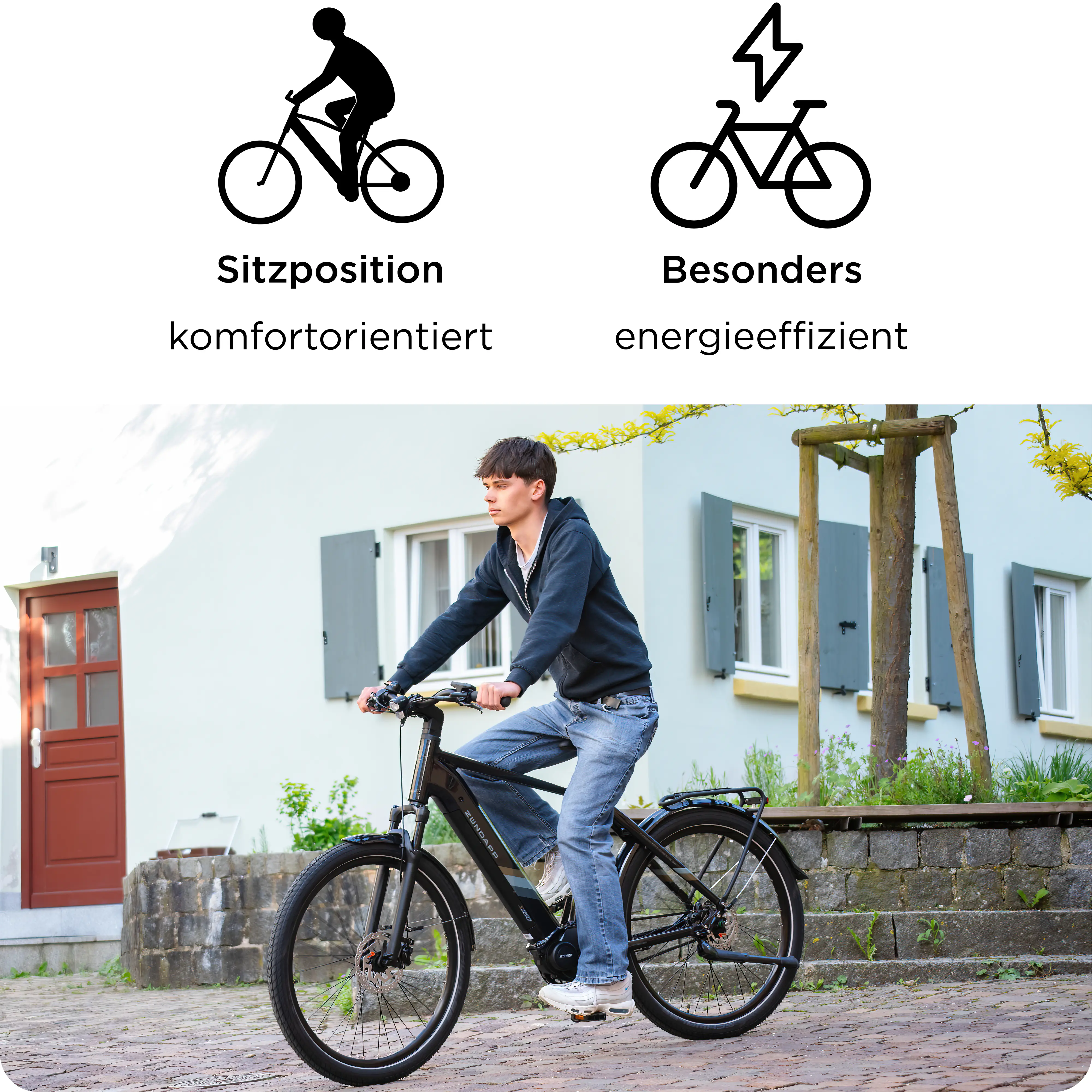 Zündapp E-Bike Trekking X850 Diamantrahmen 27,5 Zoll 7-Gang 550 Wh weiß