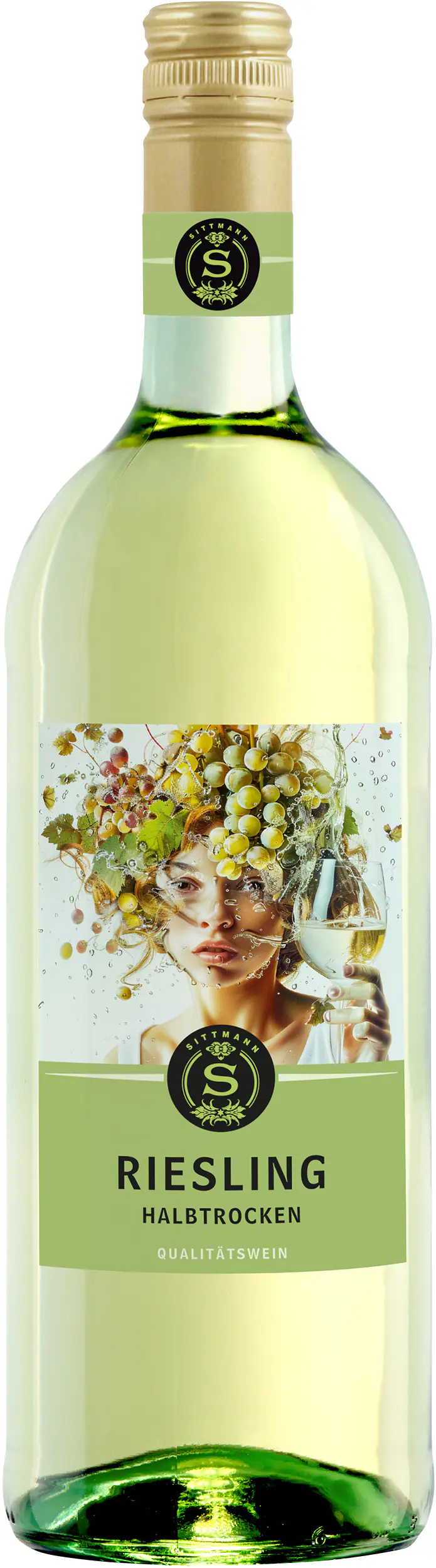 Sittmann Weißwein Riesling halbtrocken 1,0l