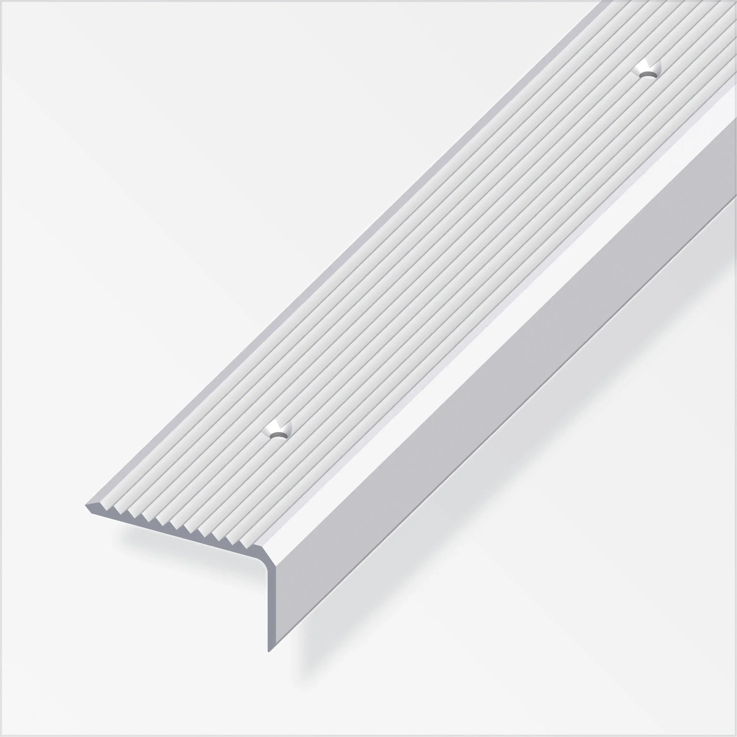 alfer Treppenprofil 1 m, 41 x 40 mm Aluminium eloxiert silber