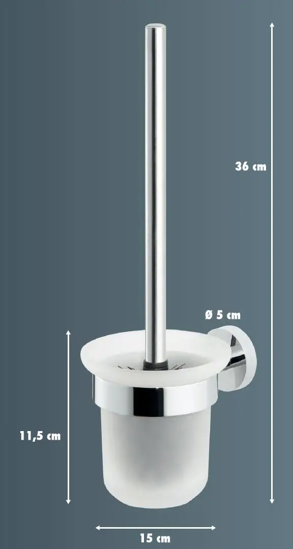 Primaster Toilettenbürstenhalter Edelstahl verchromt Classic Round