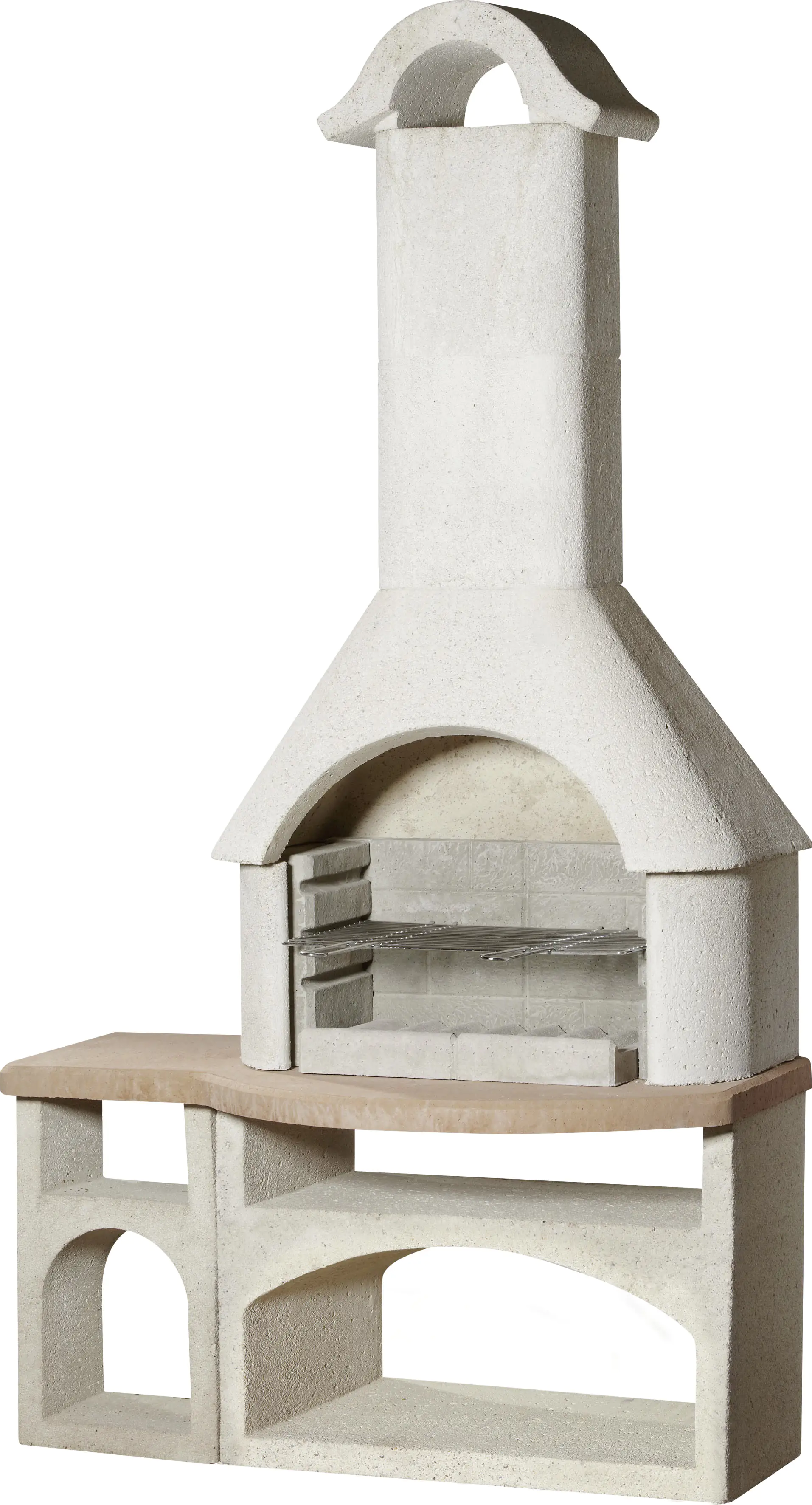 Buschbeck Grillkamin Bozen weiß 210 x 117 x 64 cm