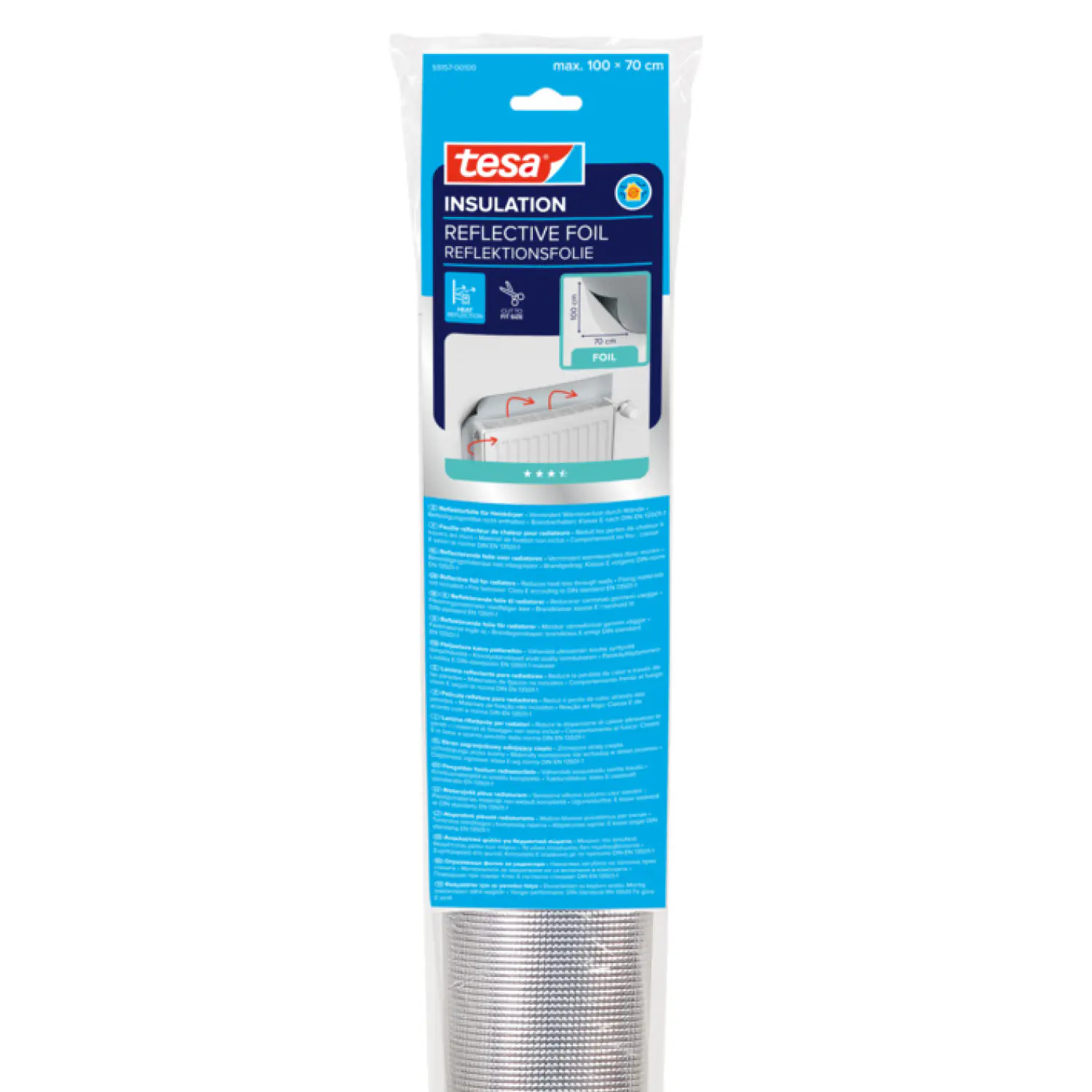 tesa Insulation Reflektorfolie für Heizkörper Heat Reflect 1 x 0,7 m