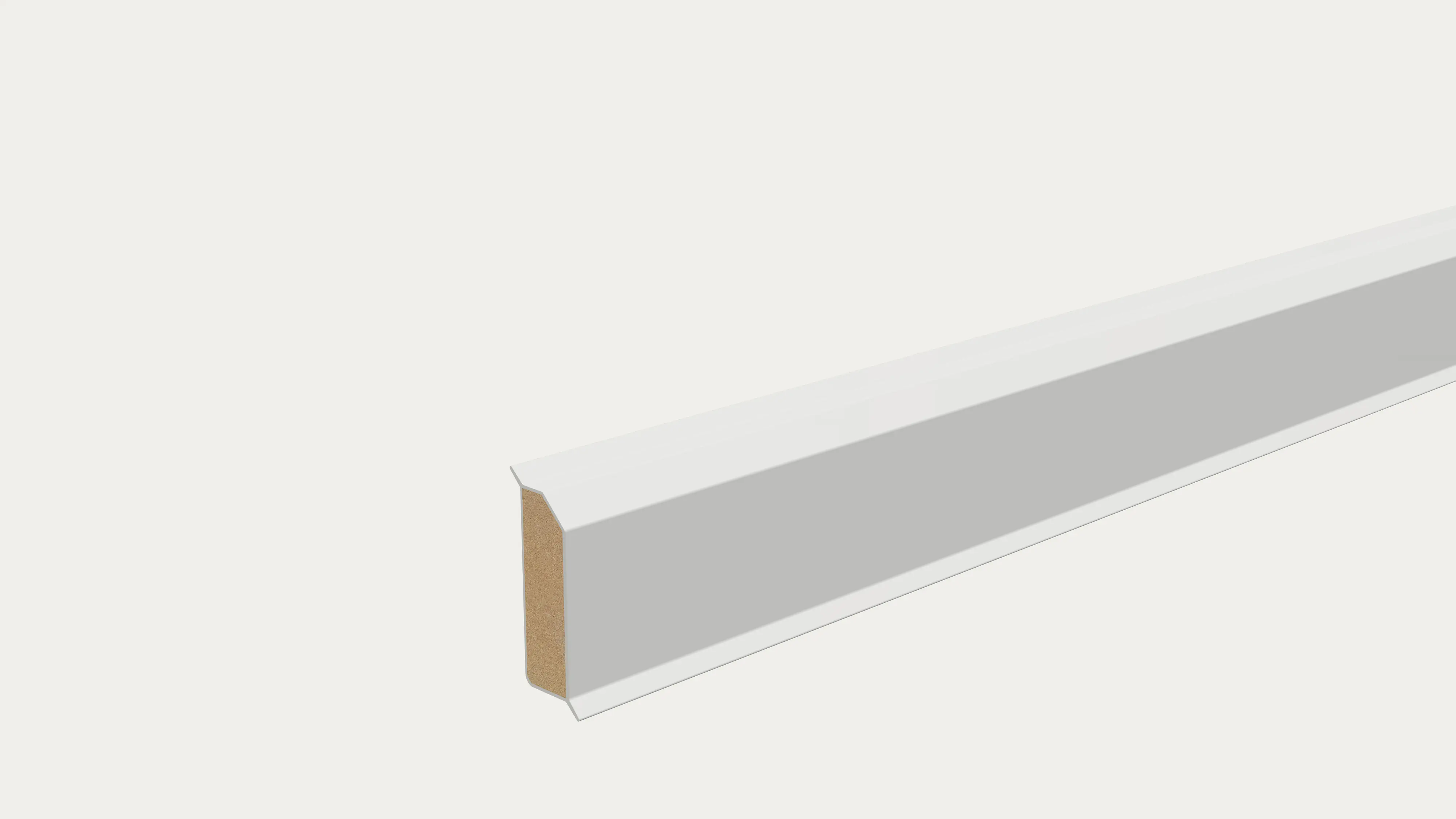 Neuhofer Fußleiste MDF 240 cm x 40 x 13 mm weiß 